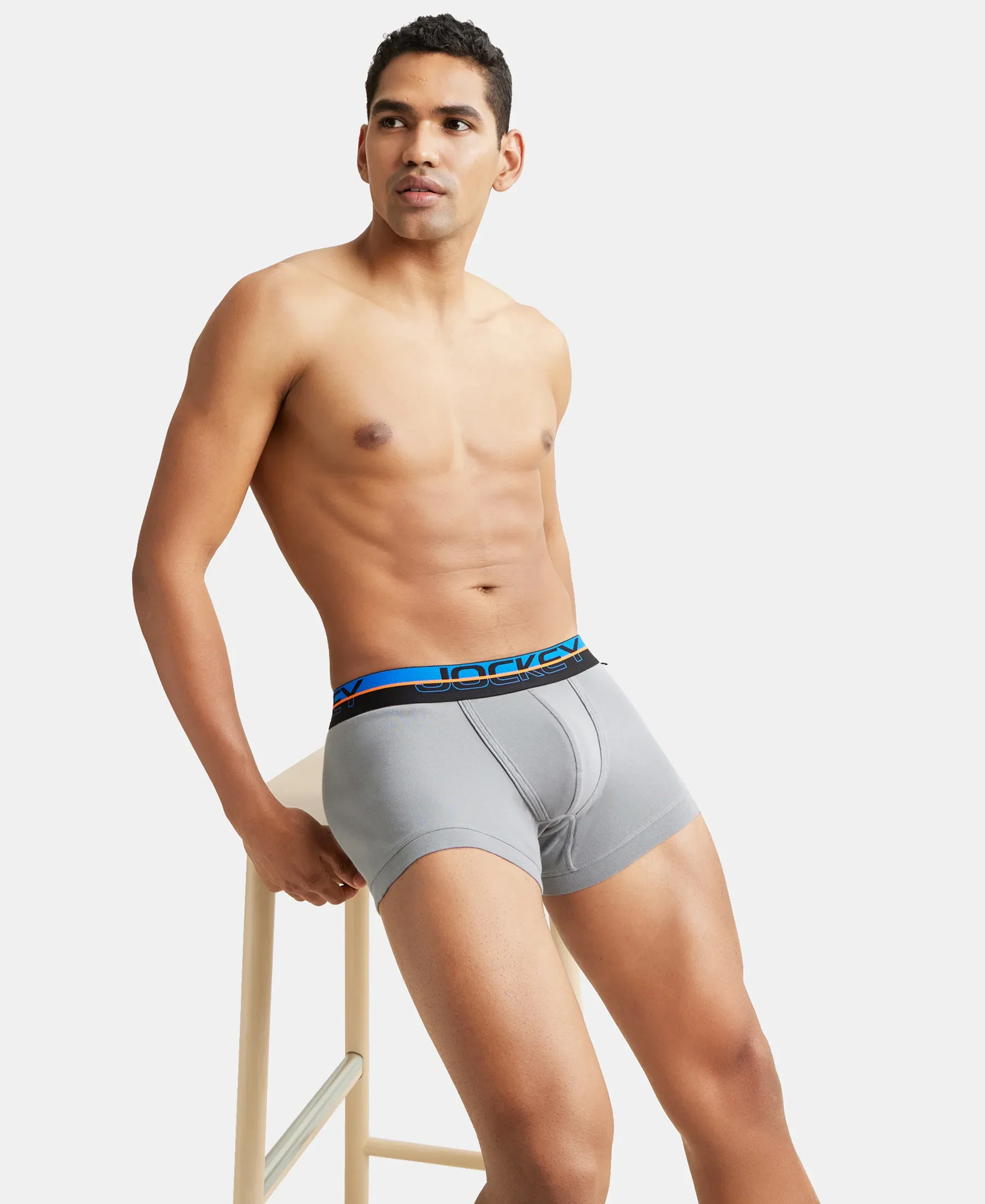 Super Combed Cotton Rib Solid Trunk with Ultrasoft Waistband - Monument (Pack of 2) - Image 9