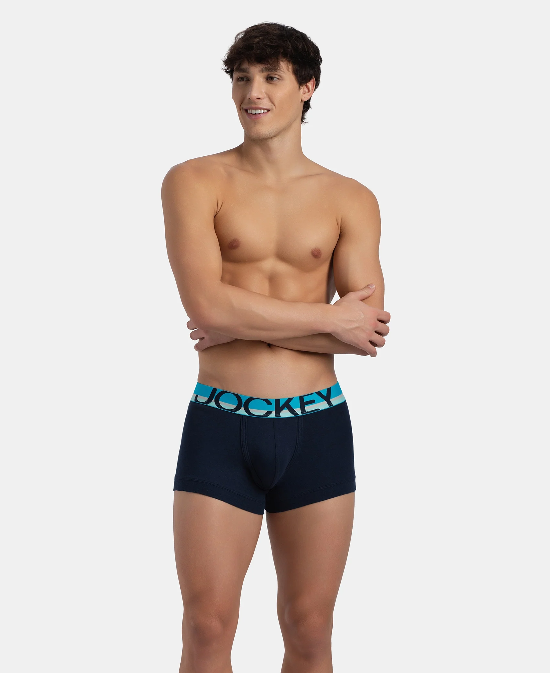 Super Combed Cotton Rib Solid Trunk with Ultrasoft Waistband - Navy (Pack of 2) - Image 11