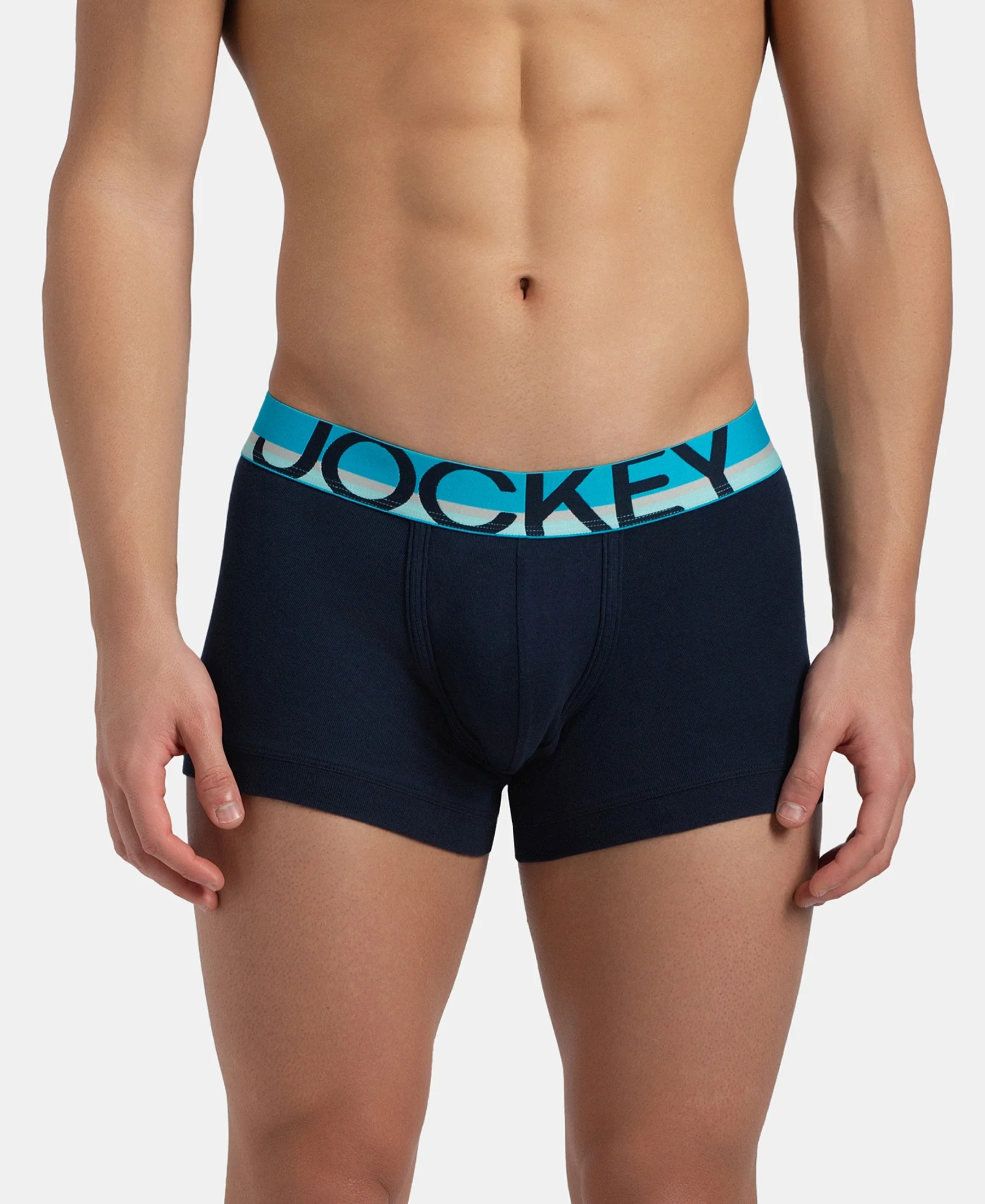 Super Combed Cotton Rib Solid Trunk with Ultrasoft Waistband - Navy (Pack of 2) - Image 2