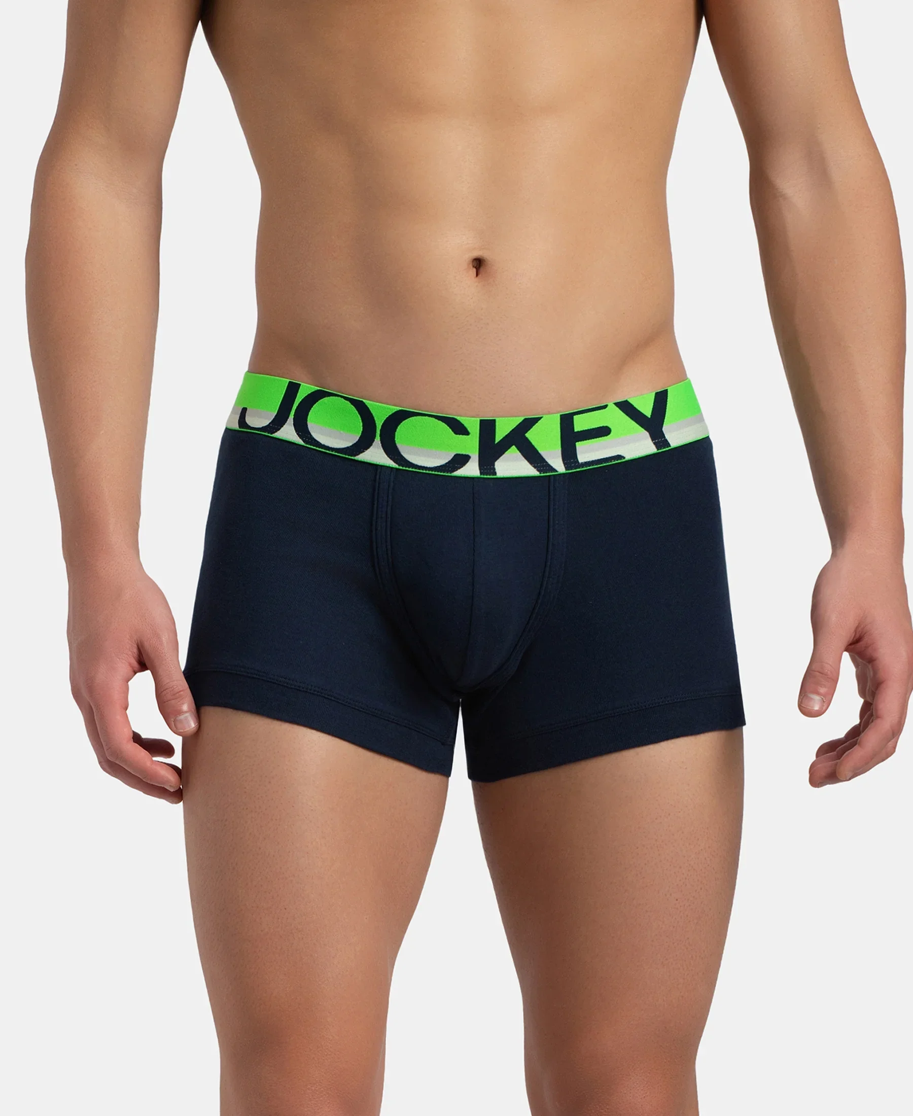 Super Combed Cotton Rib Solid Trunk with Ultrasoft Waistband - Navy (Pack of 2) - Image 3