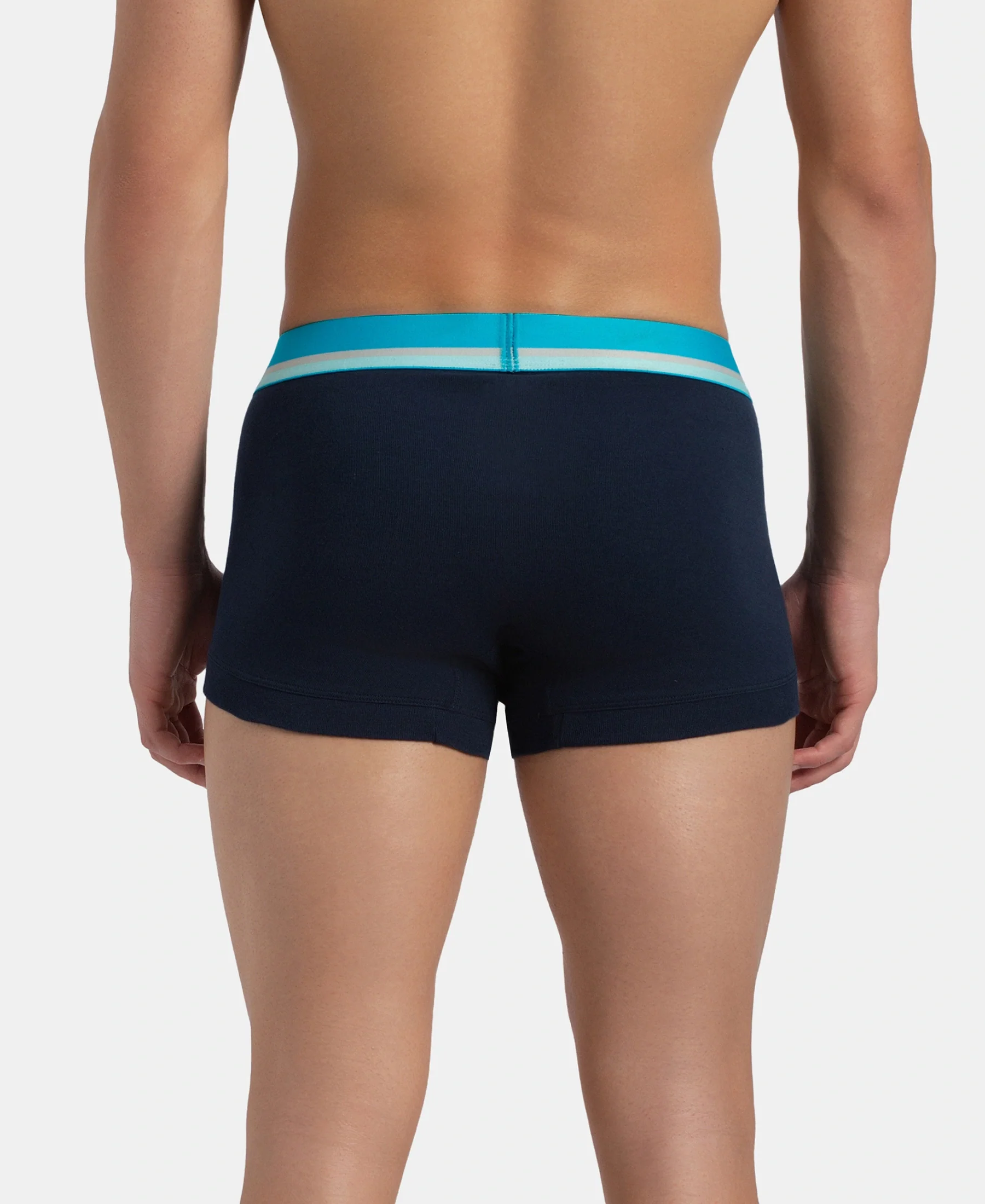 Super Combed Cotton Rib Solid Trunk with Ultrasoft Waistband - Navy (Pack of 2) - Image 7