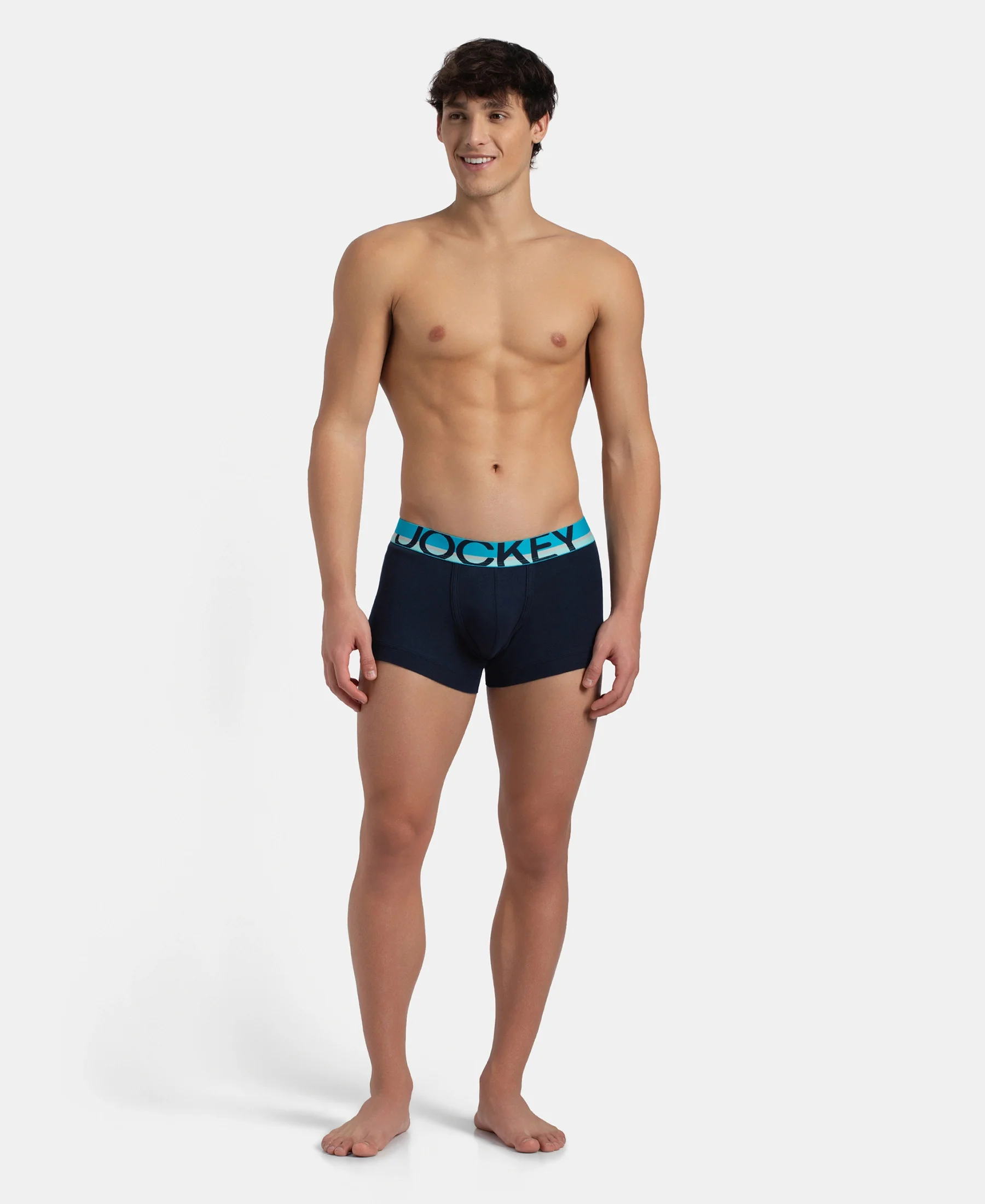 Super Combed Cotton Rib Solid Trunk with Ultrasoft Waistband - Navy (Pack of 2) - Image 9