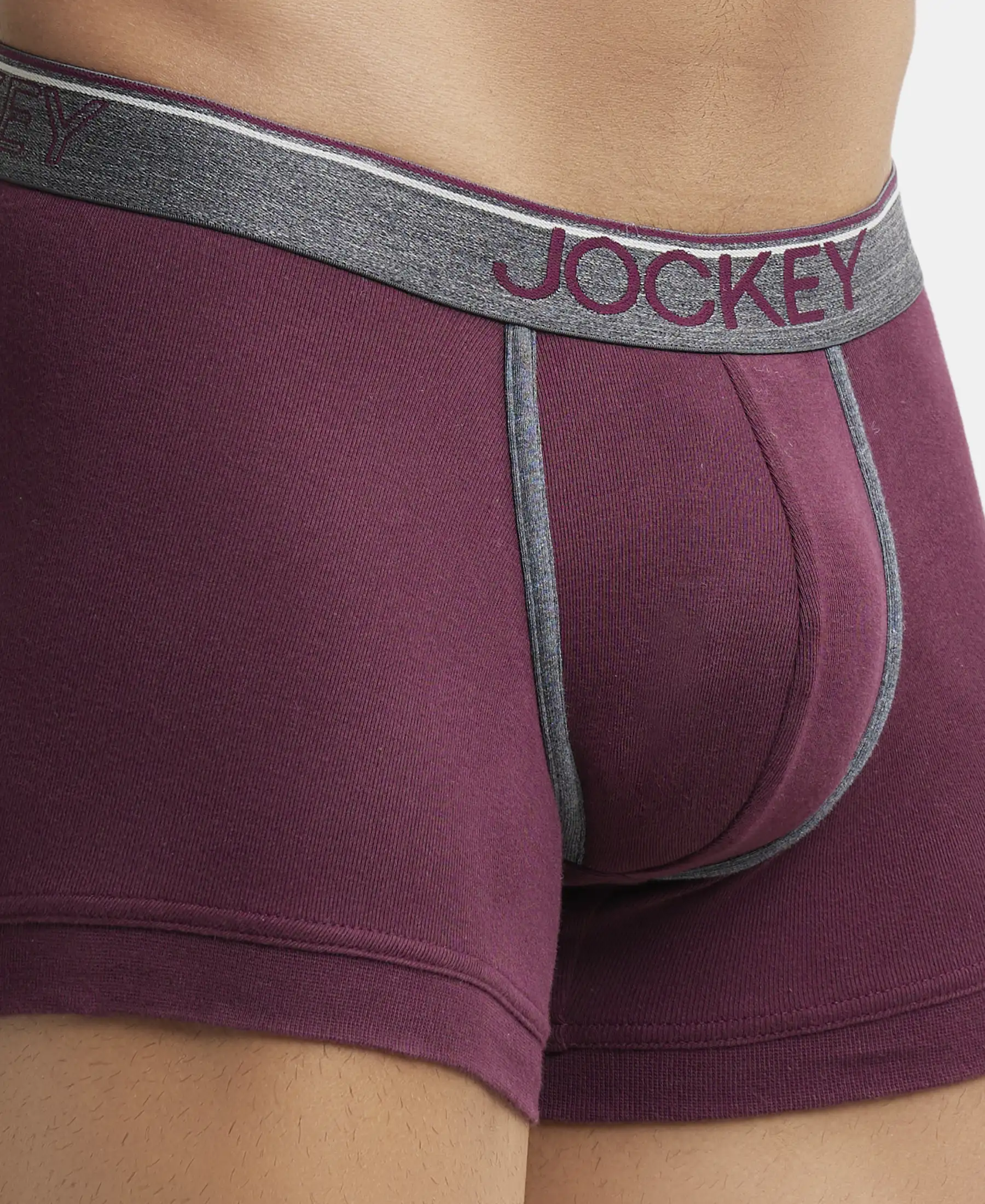 Super Combed Cotton Rib Solid Trunk with Ultrasoft Waistband - Wine Tasting - Image 6
