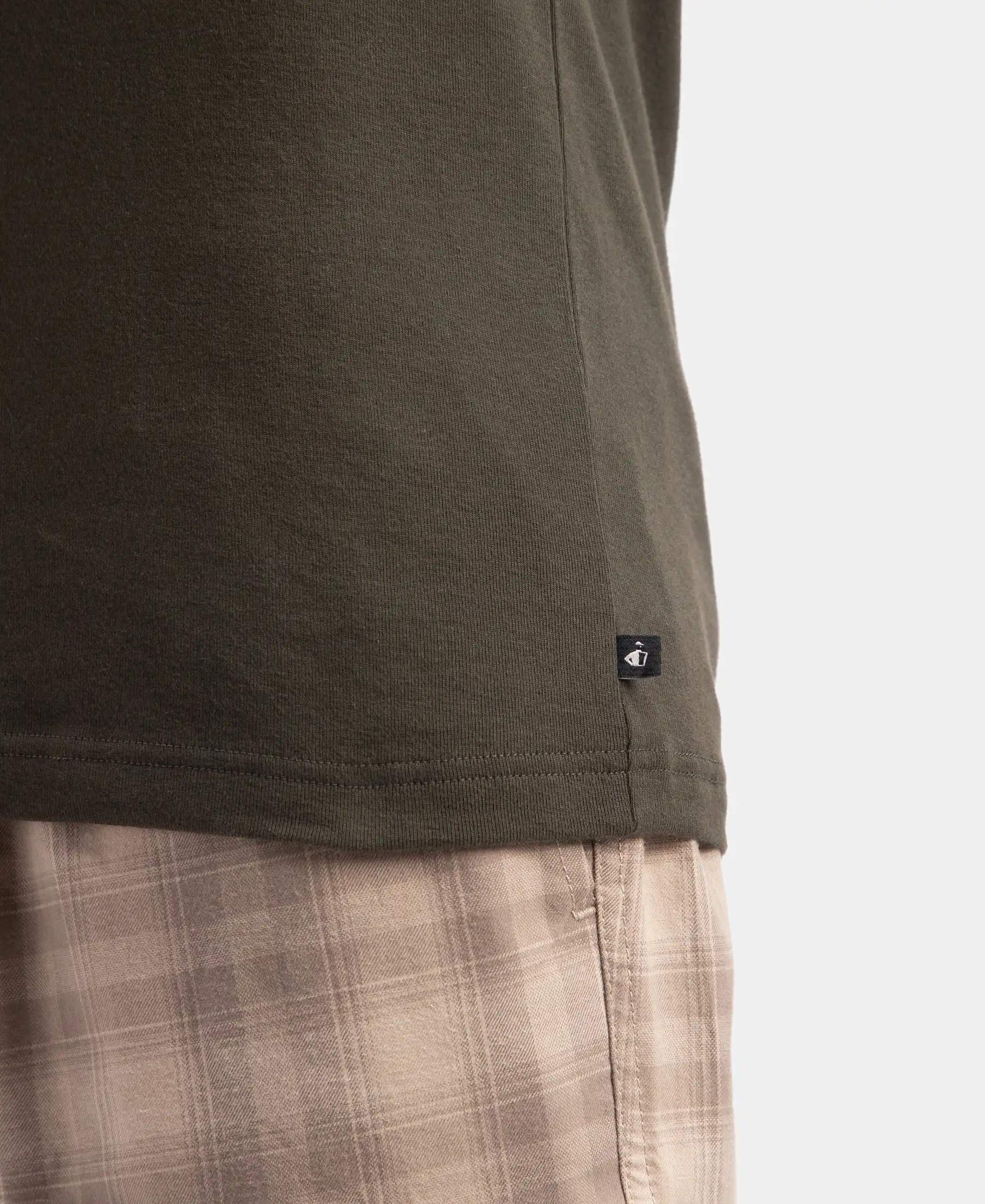 Super Combed Cotton Rib Square Neck Gym Vest - Olive & Black - Image 8