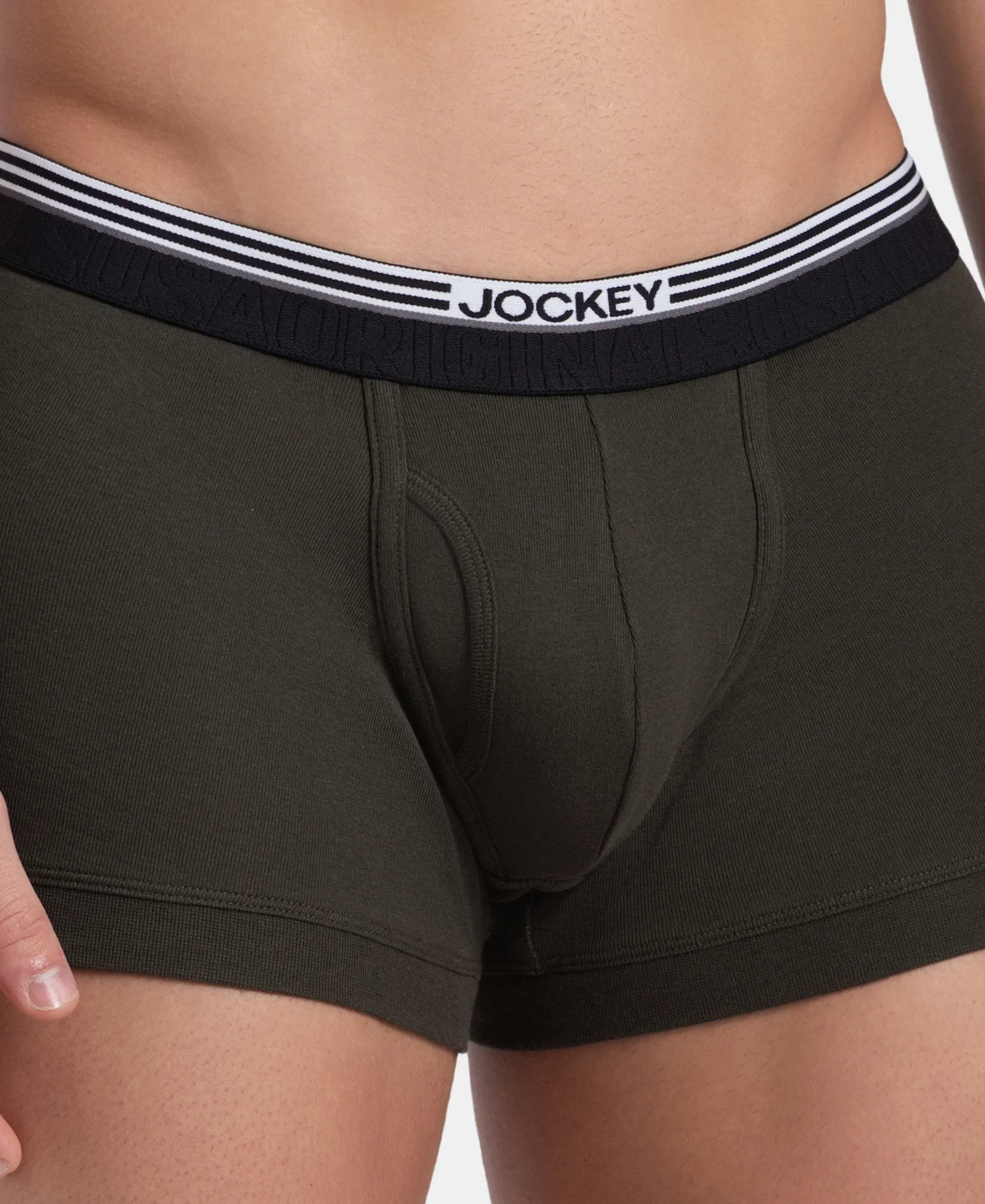 Super Combed Cotton Rib Trunk with Ultrasoft Waistband - New Olive - Image 7