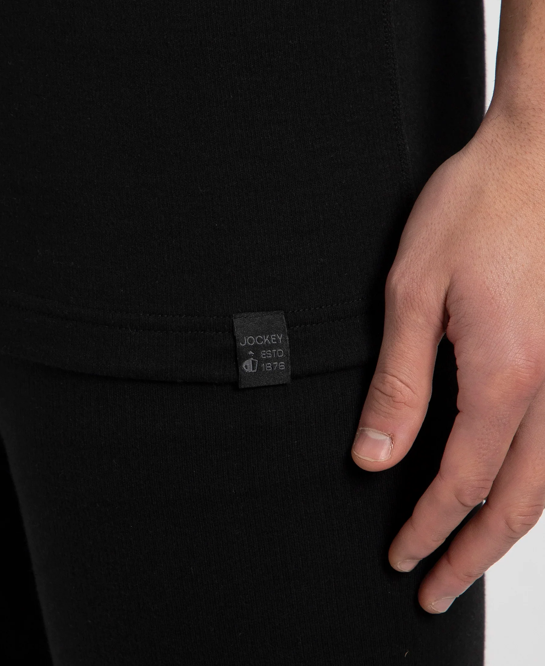 Super Warm Super Combed Cotton Rich Brushed Fabric Half Sleeved Thermal Undershirt with StayWarm Technology - Black - Image 8