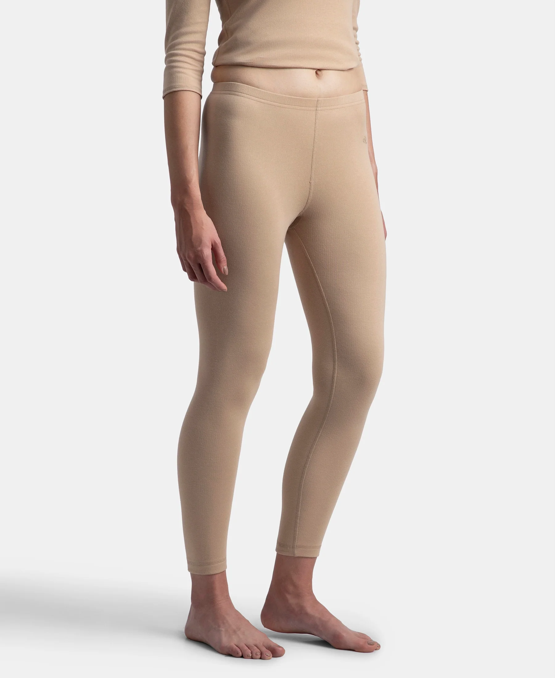 Super Warm Super Combed Cotton Rich Brushed Fabric Thermal Leggings with StayWarm Technology - Skin - Image 2