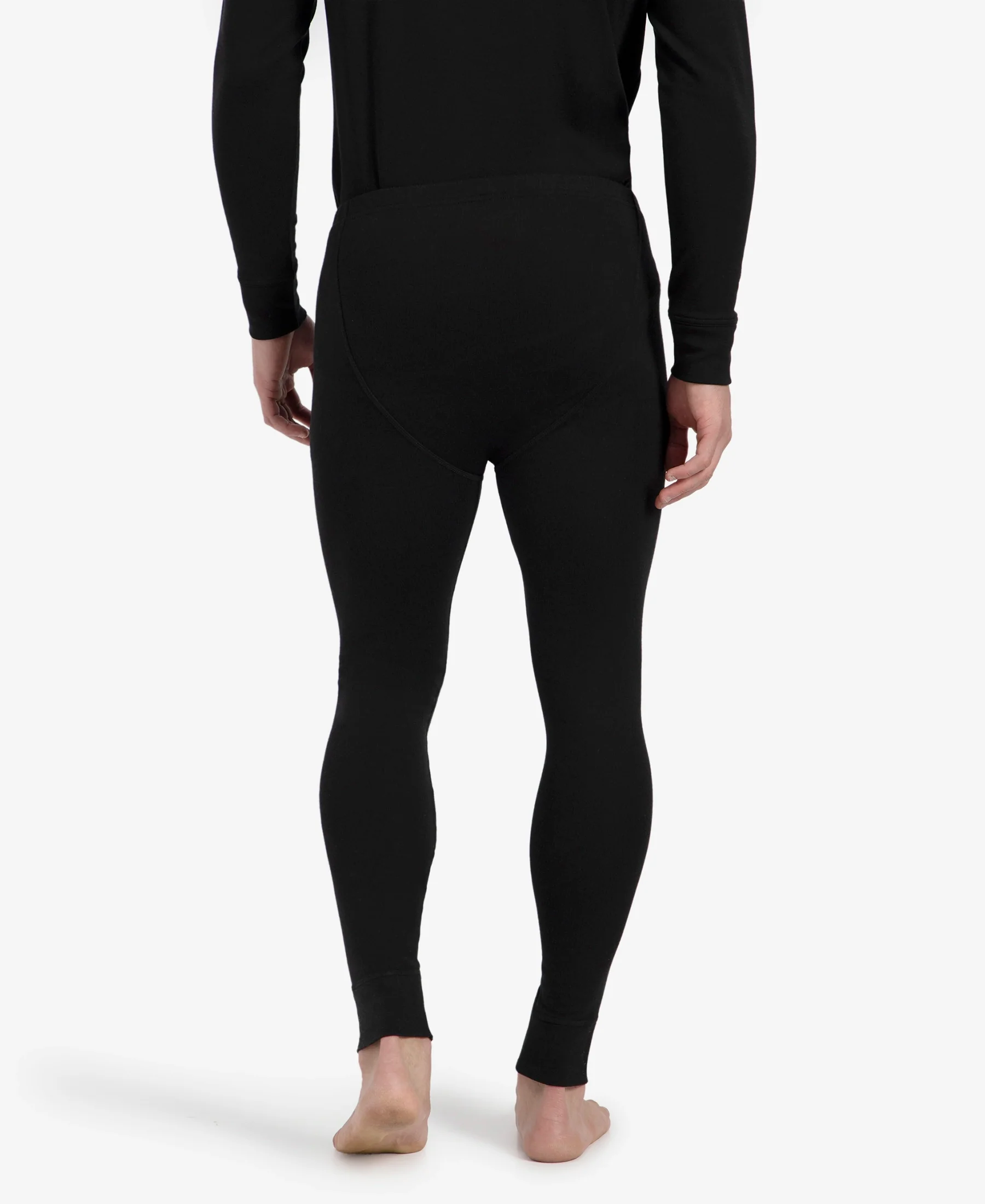 Super Warm Super Combed Cotton Rich Brushed Fabric Thermal Long John with StayWarm Technology - Black - Image 3