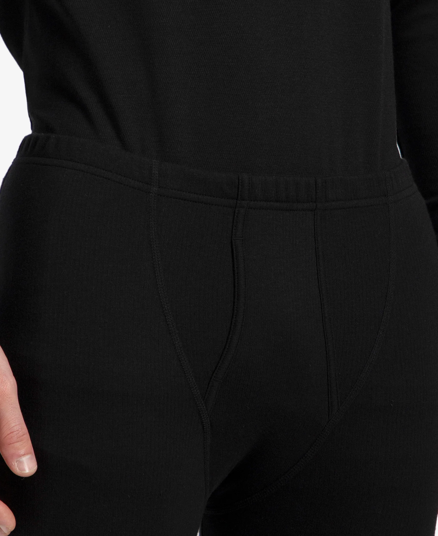 Super Warm Super Combed Cotton Rich Brushed Fabric Thermal Long John with StayWarm Technology - Black - Image 7