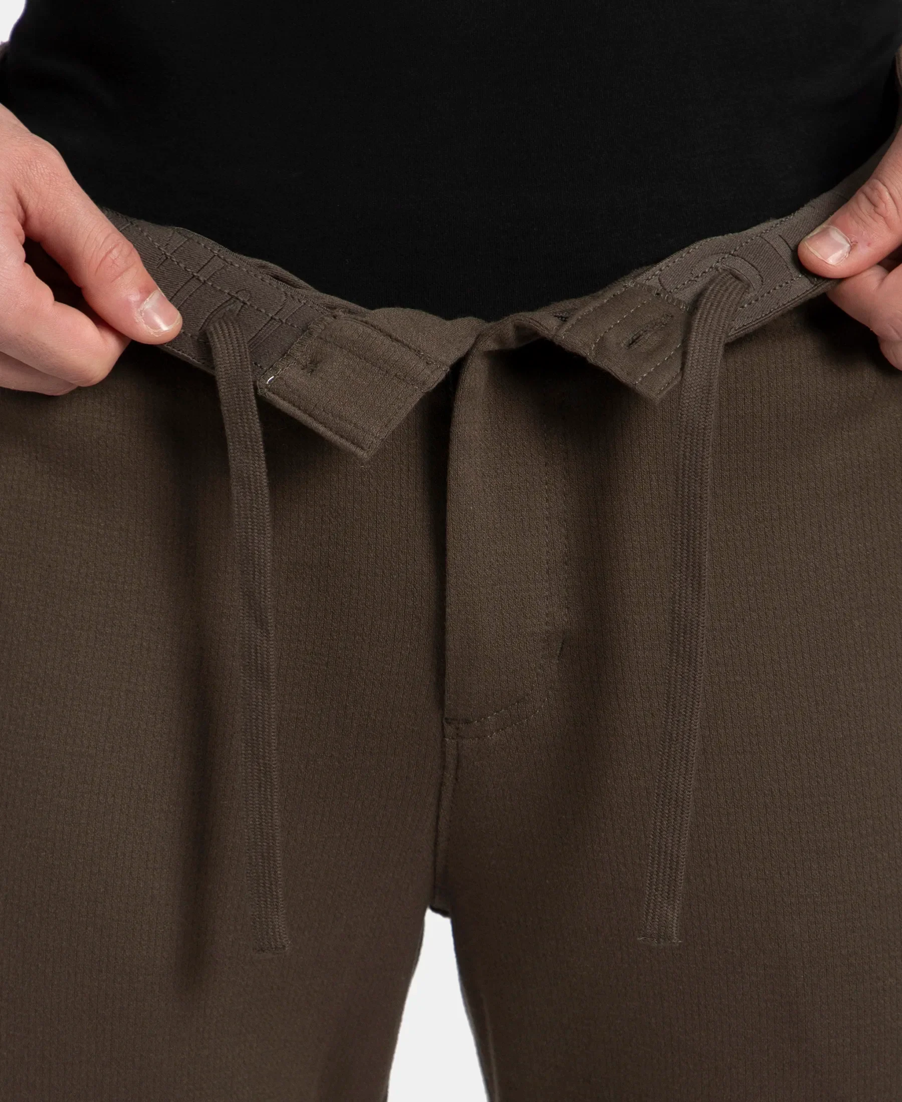 Super Combed Cotton Rich Elastane Stretch Slim Fit All Day Pants with Pockets - Black Olive - Image 8