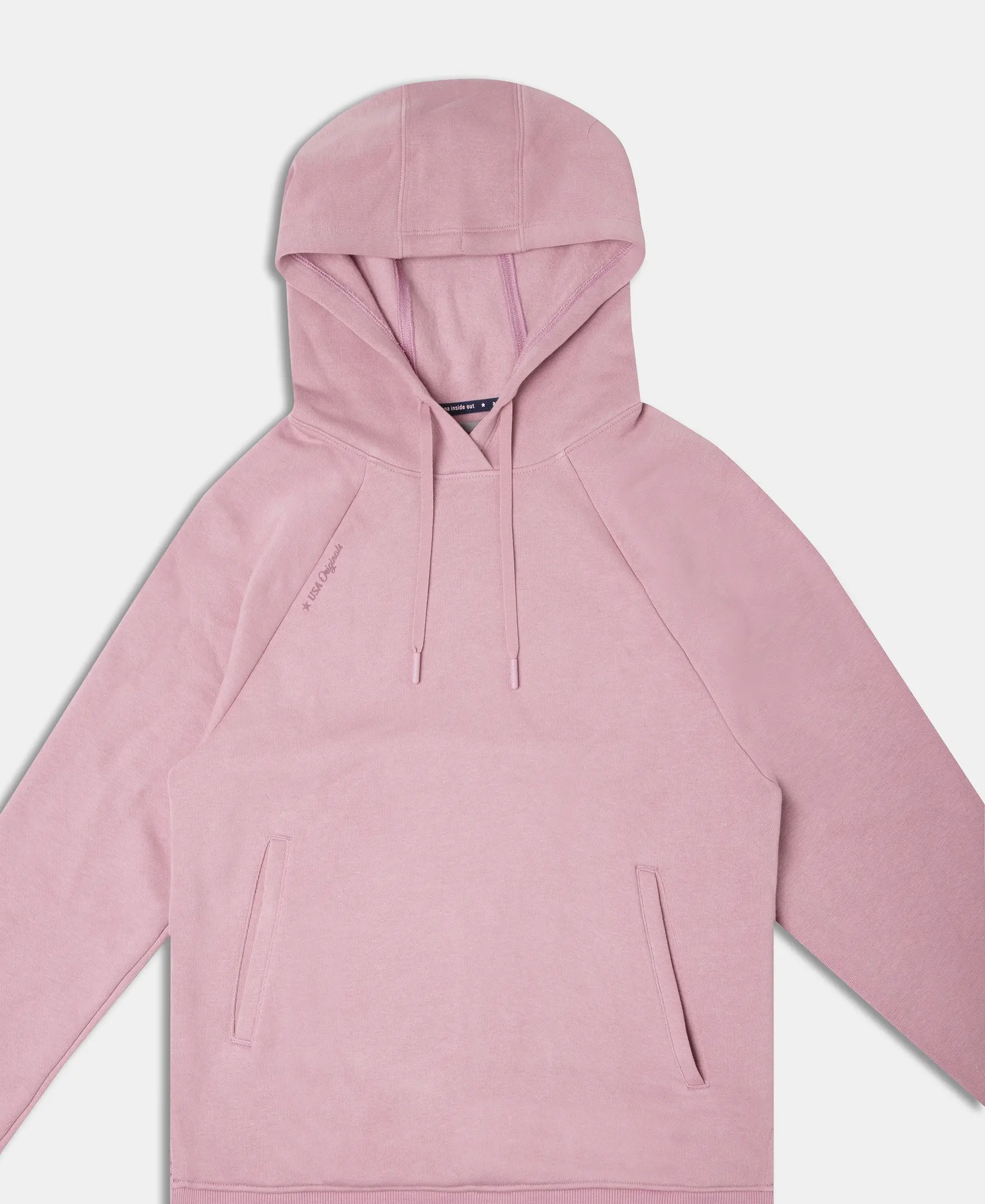 Super Combed Cotton Rich Fleece Fabric Raglan Sleeve Hoodie Sweatshirt - Lilas - Image 8