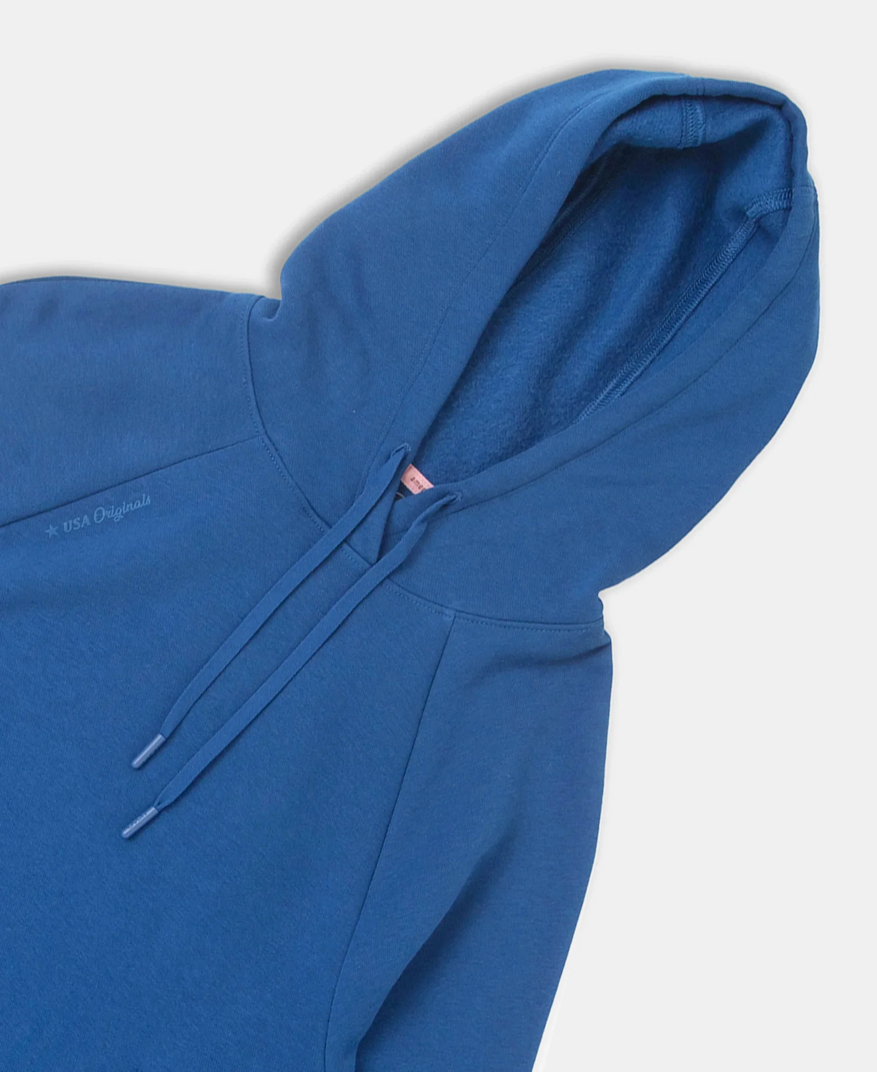 Super Combed Cotton Rich Fleece Fabric Raglan Sleeve Hoodie Sweatshirt - Navy Peony - Image 9