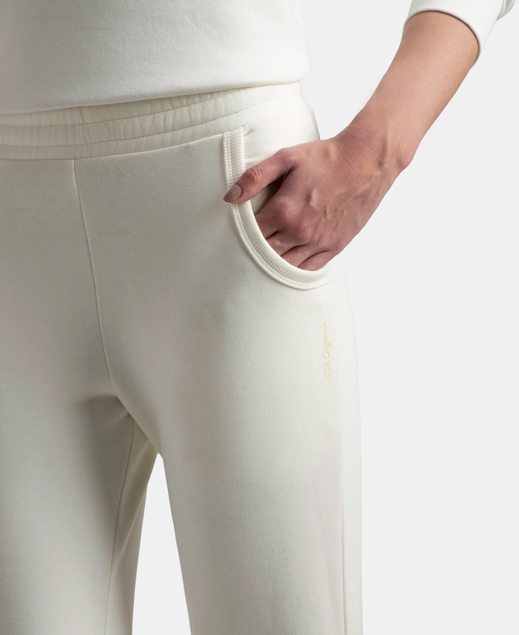 Super Combed Cotton Rich Fleece Fabric Regular Fit Joggers with StayWarm Technology - Cannoli Cream - Image 7