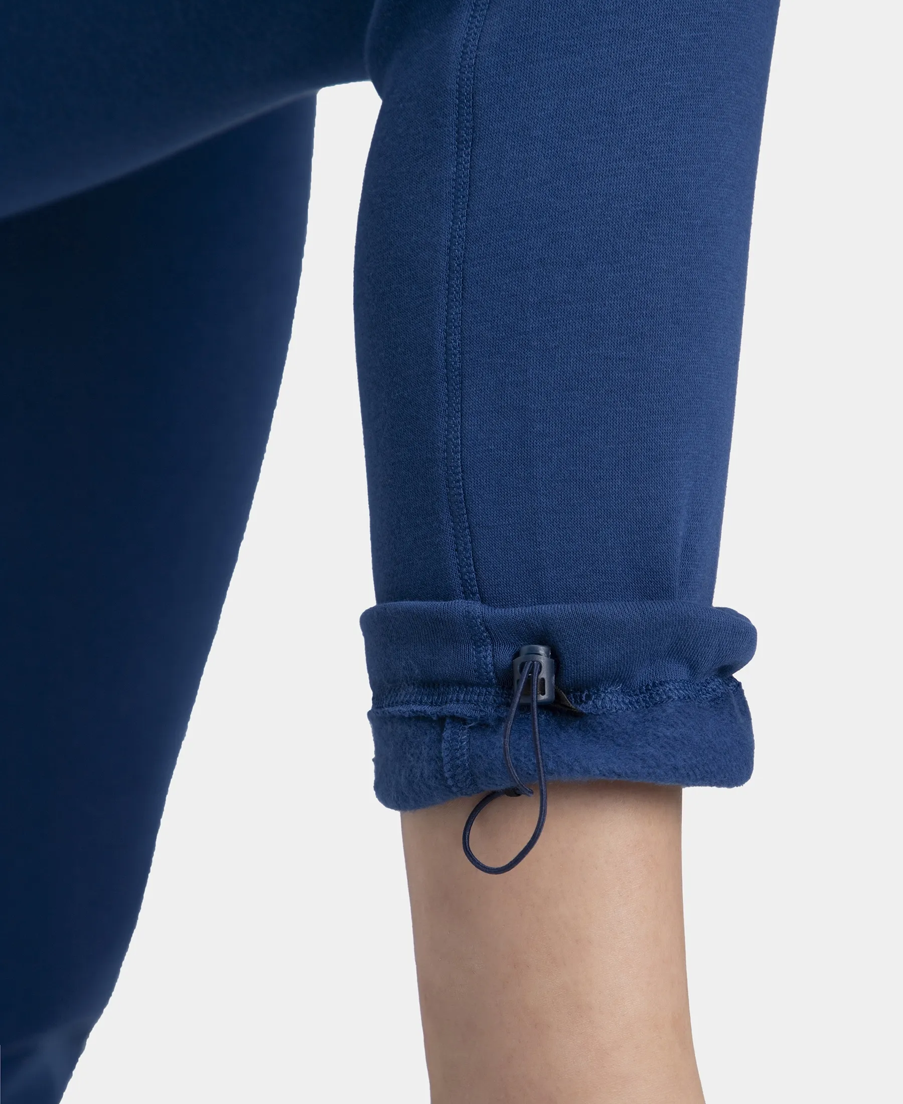 Super Combed Cotton Rich Fleece Fabric Straight Fit Trackpants with Zipper Pockets - Navy Peony - Image 9