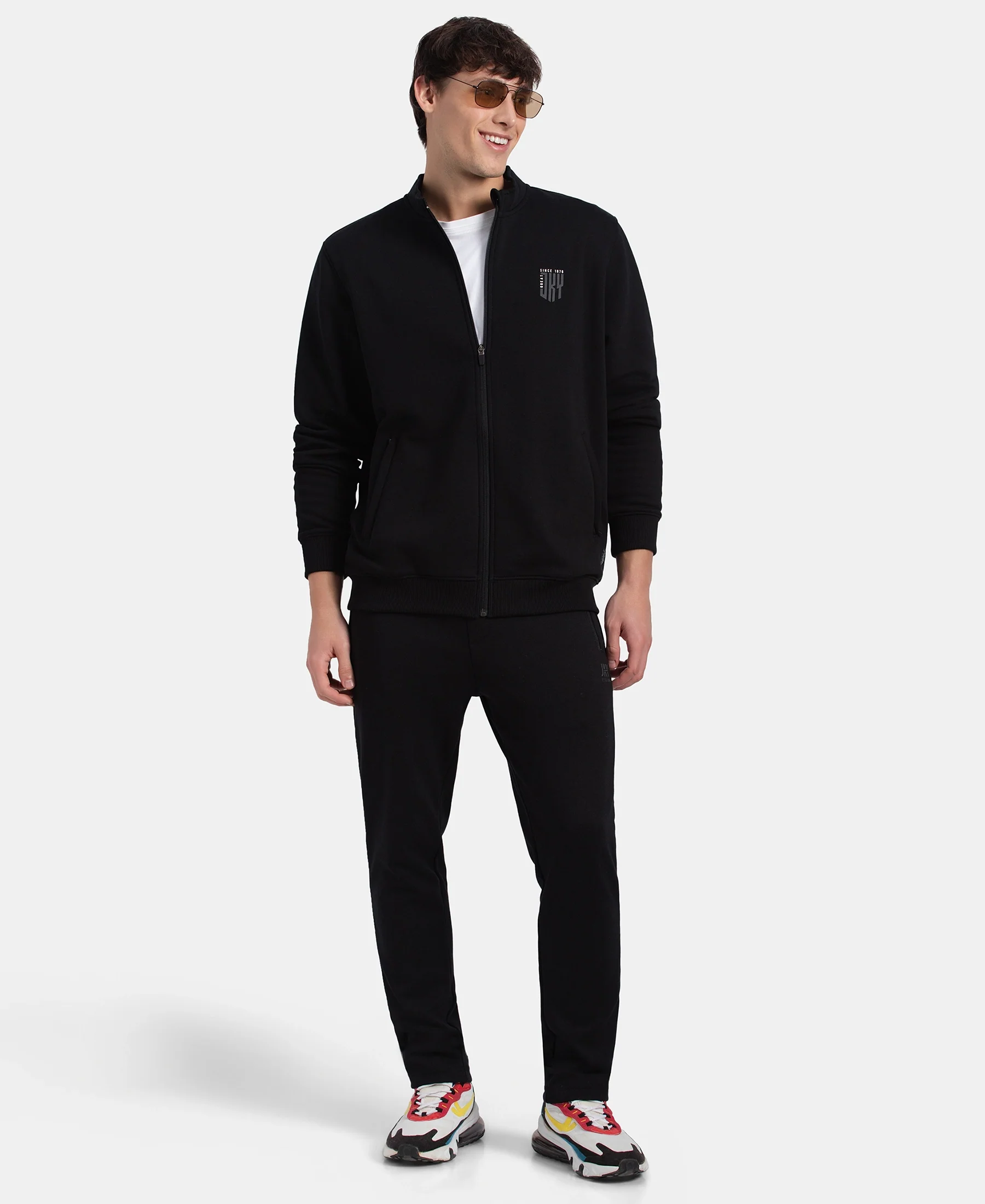 Super Combed Cotton Rich Fleece Jacket with StayWarm Technology - Black - Image 4