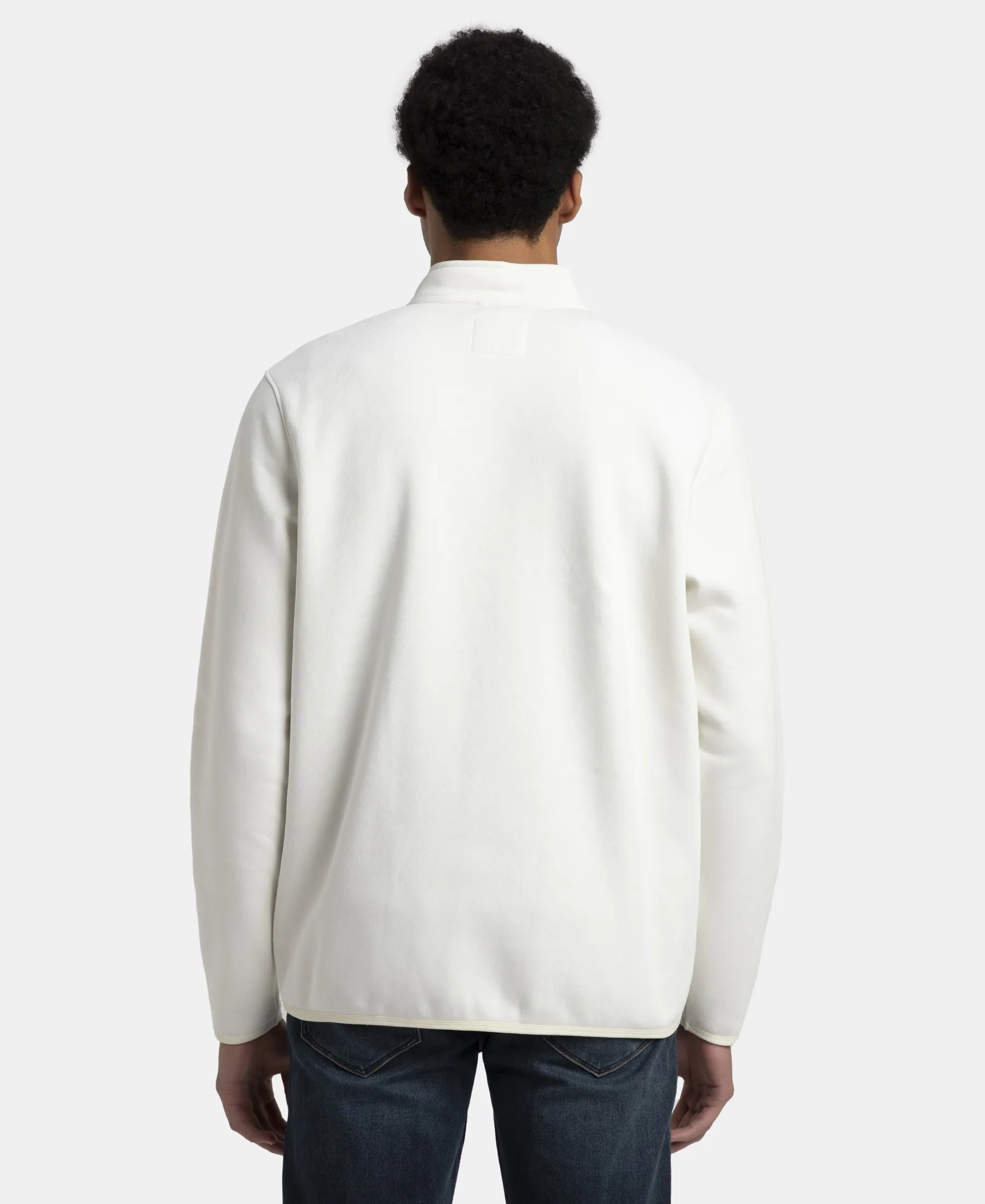 Super Combed Cotton Rich Fleece Jacket with StayWarm Technology - Cannoli Cream - Image 3