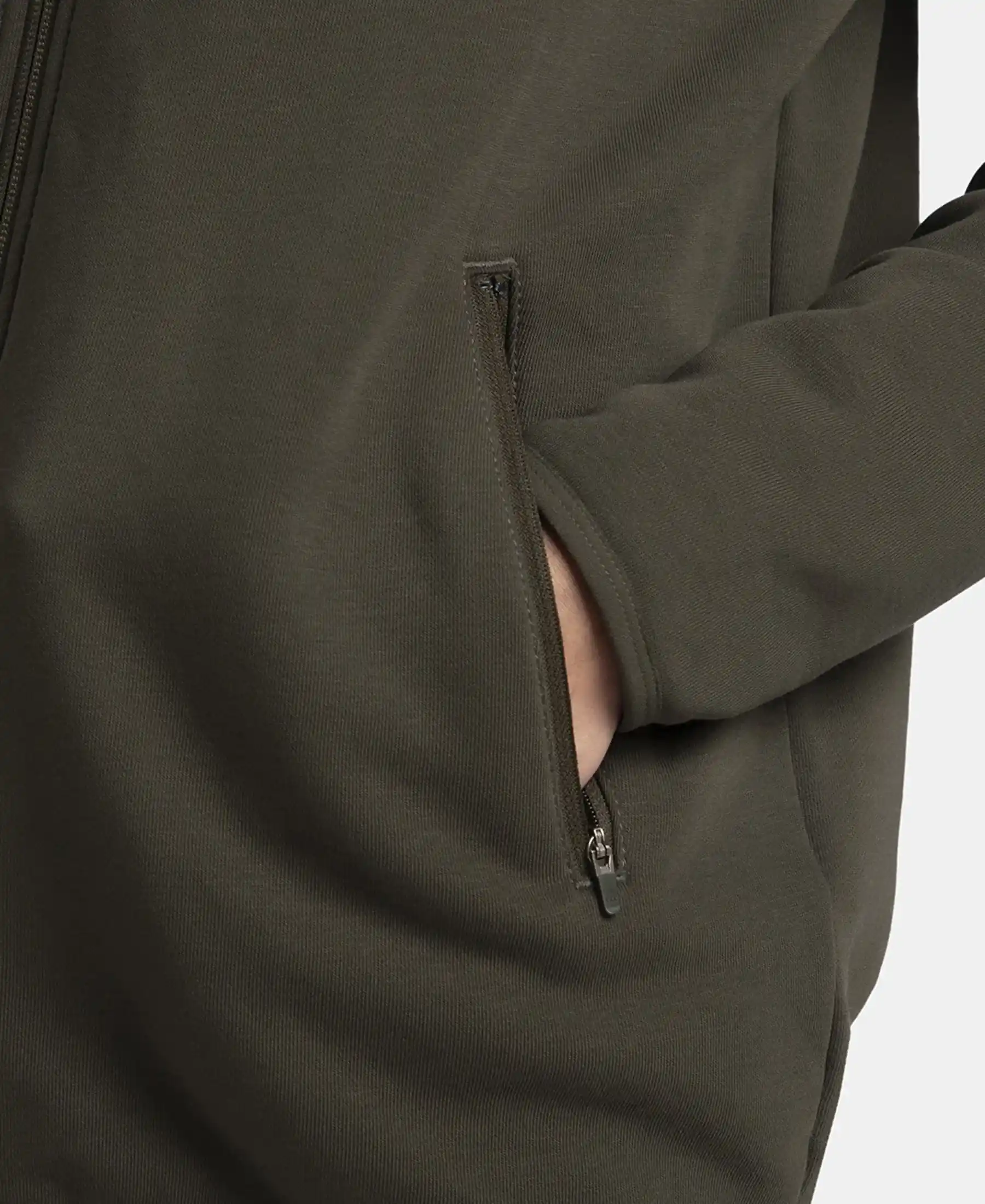 Super Combed Cotton Rich Fleece Jacket with StayWarm Technology - Olive - Image 7