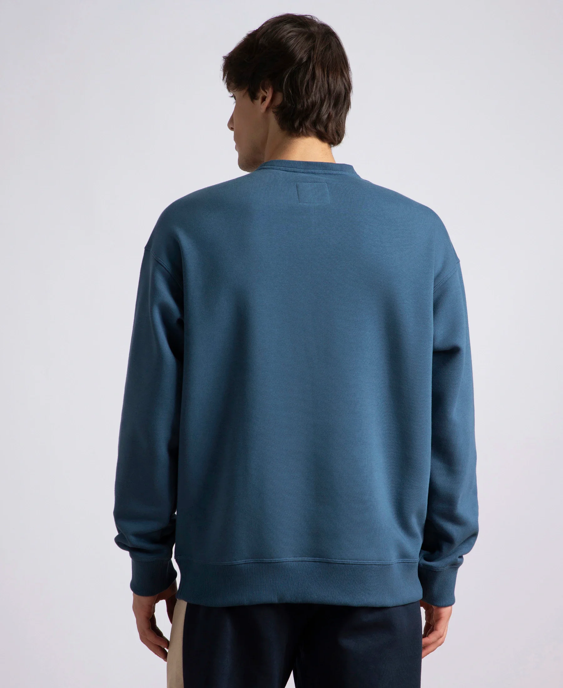 Super Combed Cotton Rich Fleece Printed Sweatshirt with StayWarm Technology - Ensign Blue - Image 3