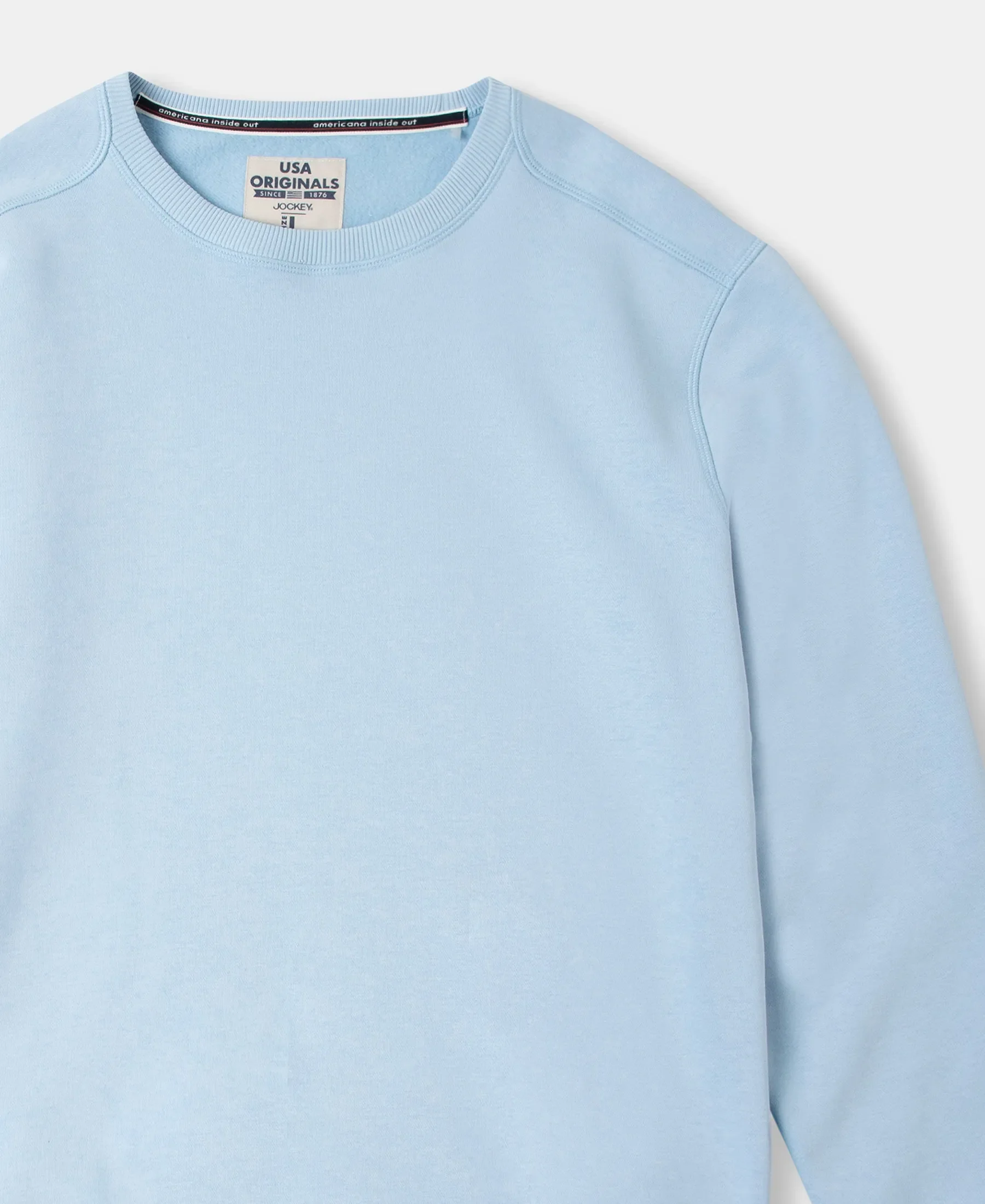 Super Combed Cotton Rich Fleece Sweatshirt with StayWarm Technology - Powder Blue - Image 9