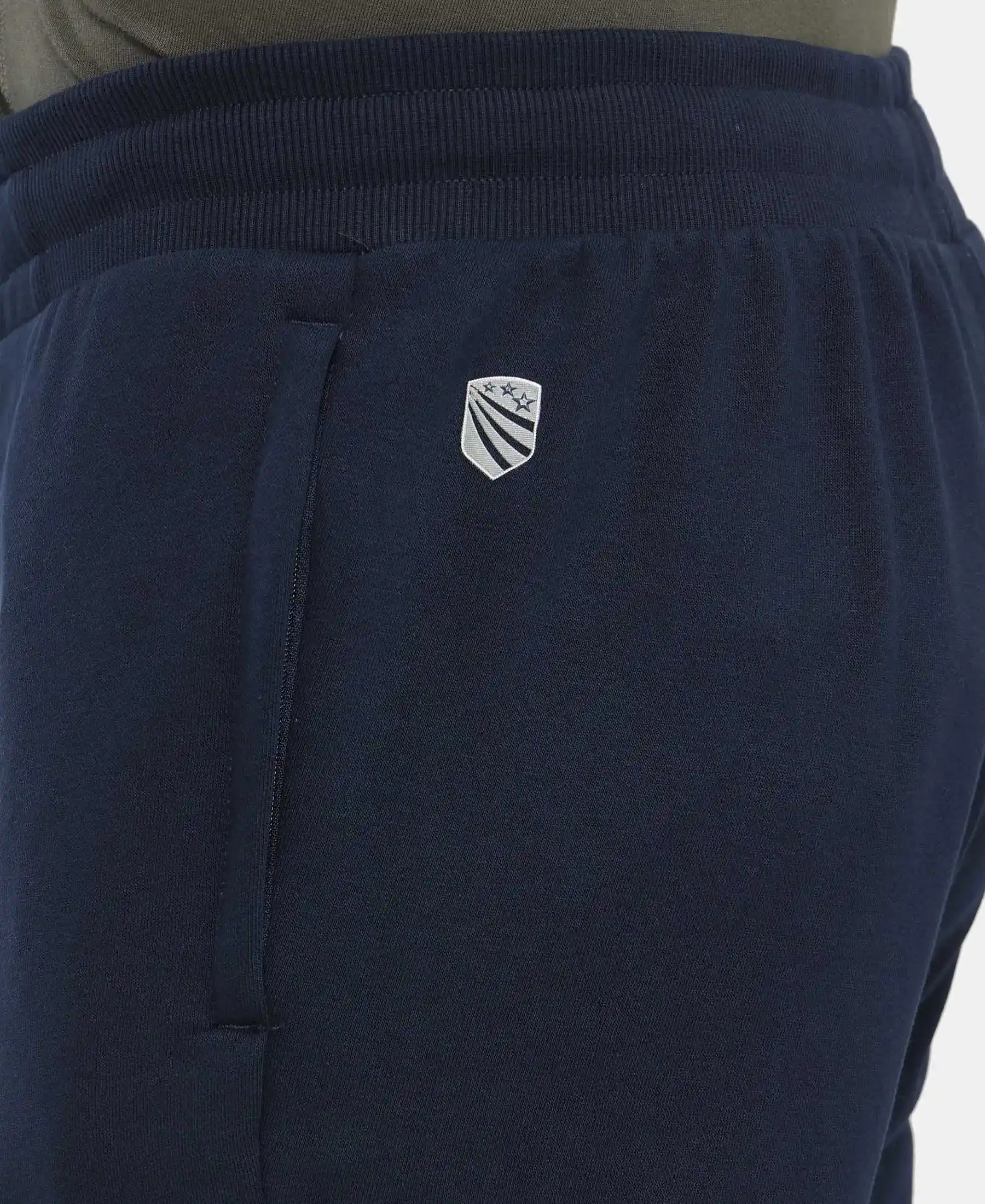 Super Combed Cotton Rich Fleece Trackpants with StayWarm Technology - Navy - Image 7