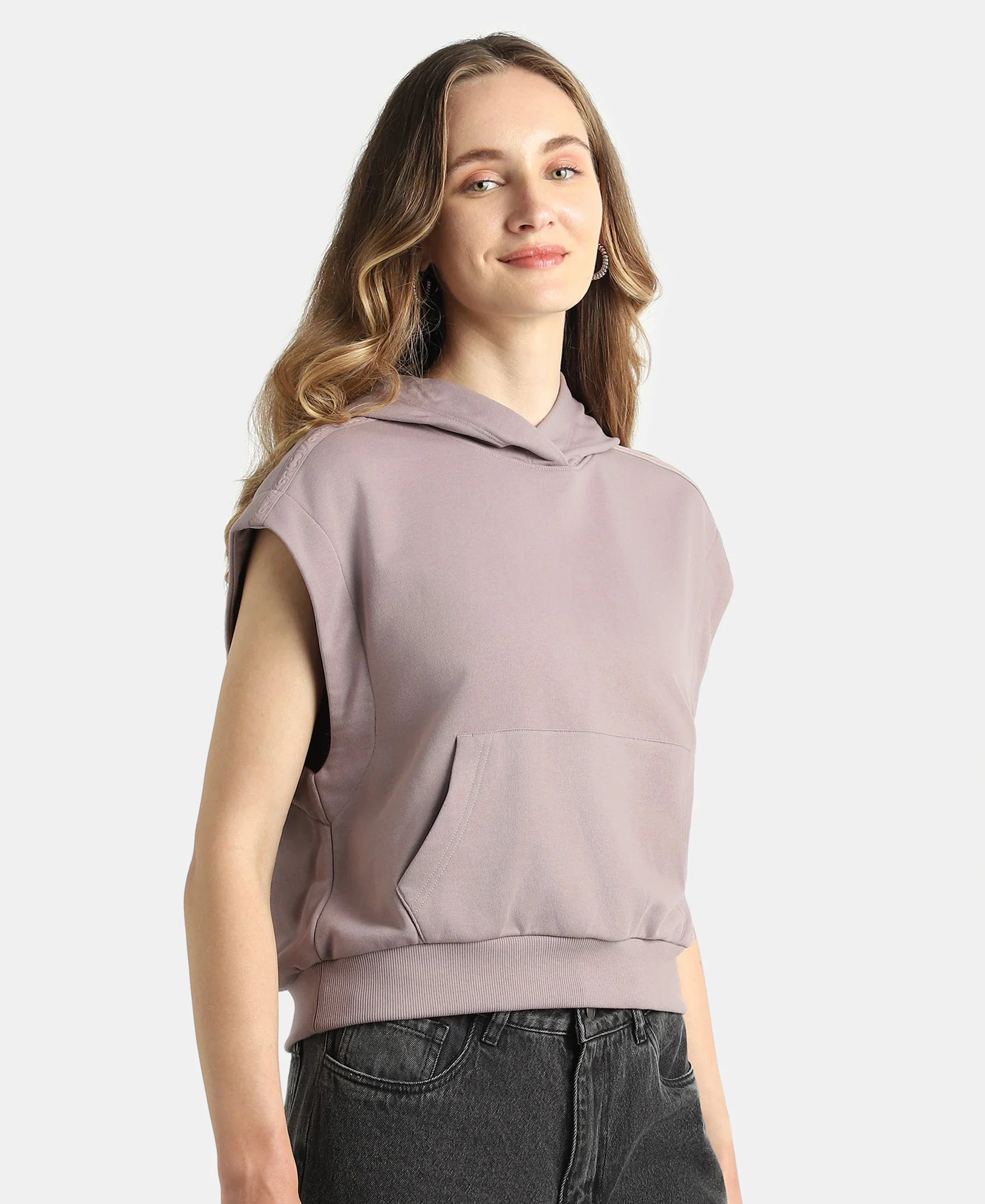 Super Combed Cotton Rich French Terry Oversized Sleeves Hoodie - Quail - Image 2