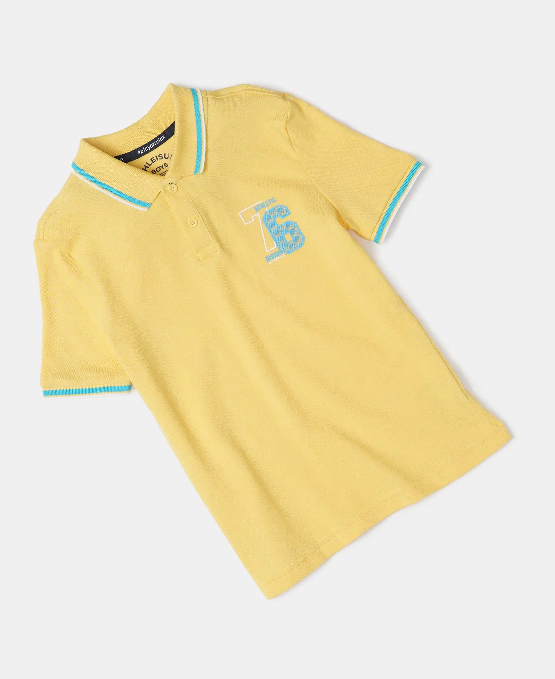 Boy's Super Combed Cotton Rich Graphic Printed Half Sleeve Polo T-Shirt - Snap Dragon - Image 5