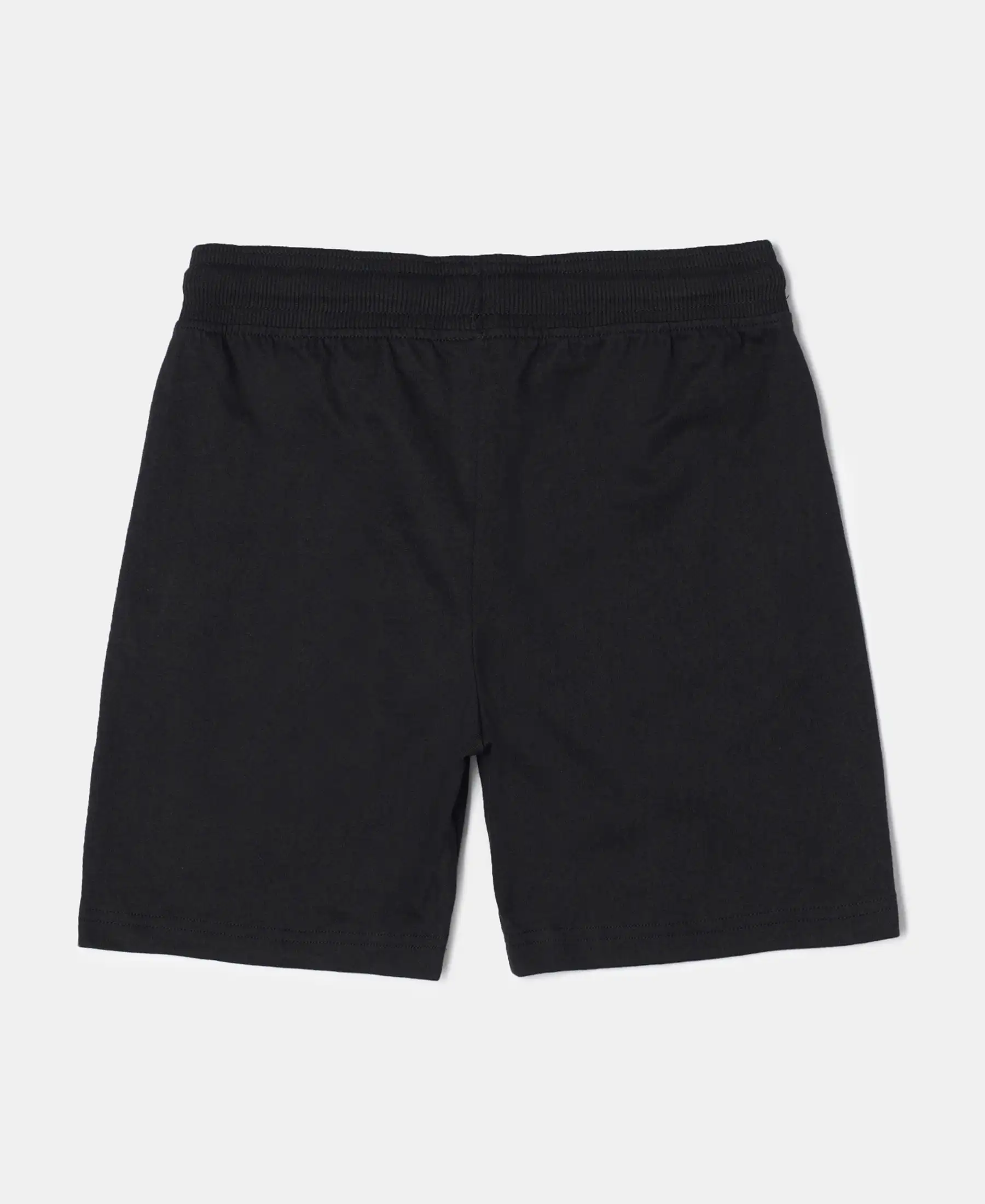 Boy's Super Combed Cotton Rich Graphic Printed Shorts - Black - Image 2