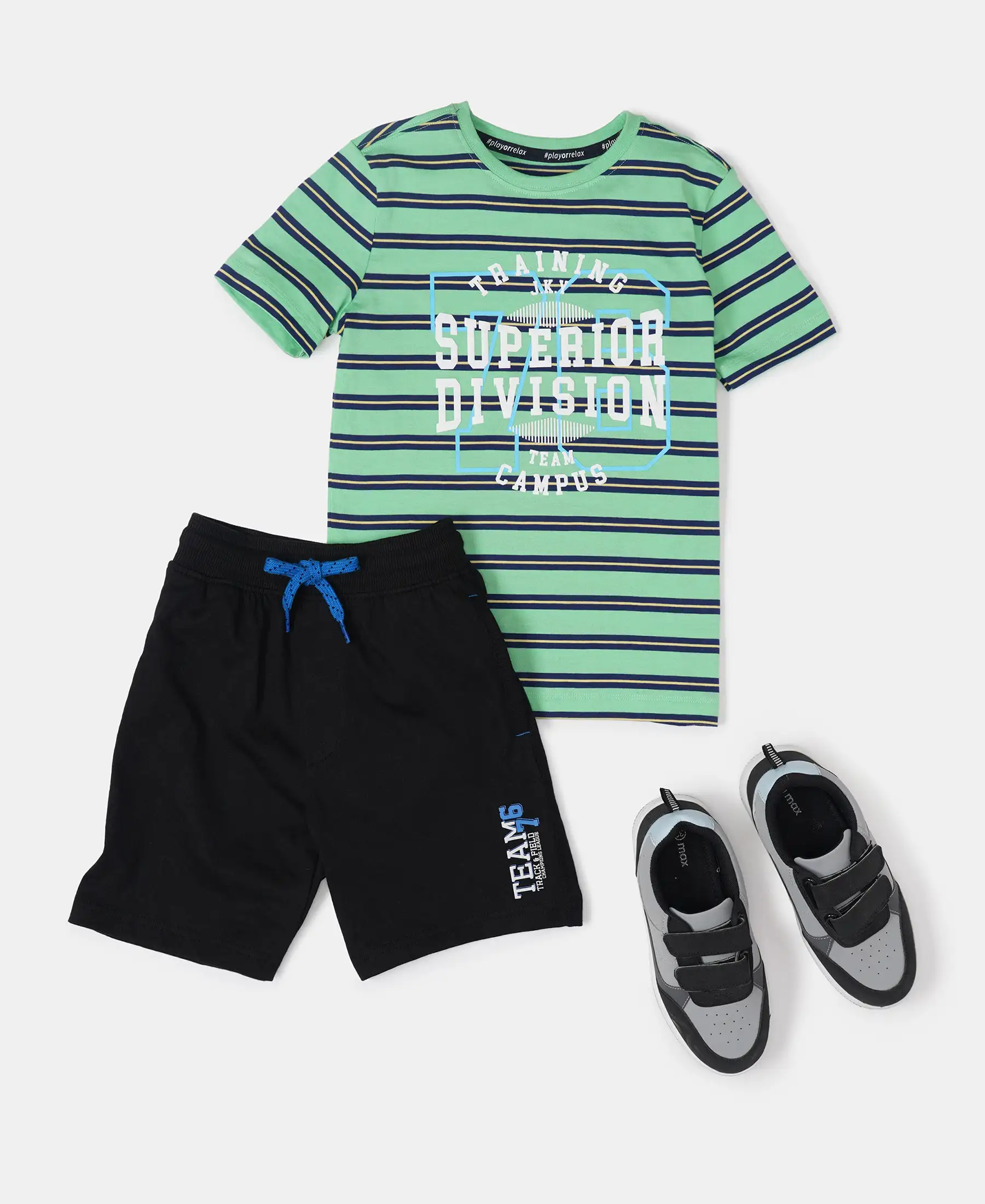 Boy's Super Combed Cotton Rich Graphic Printed Shorts - Black - Image 4