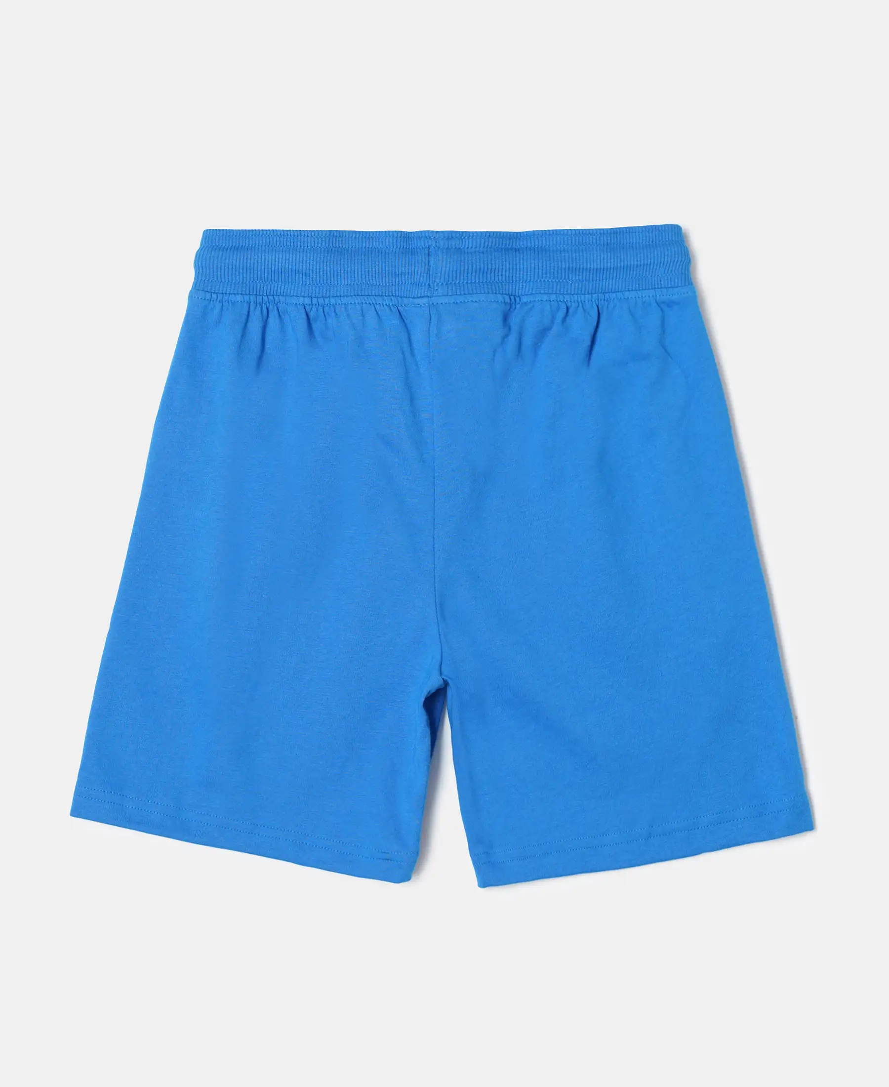 Boy's Super Combed Cotton Rich Graphic Printed Shorts - Neon Blue - Image 2