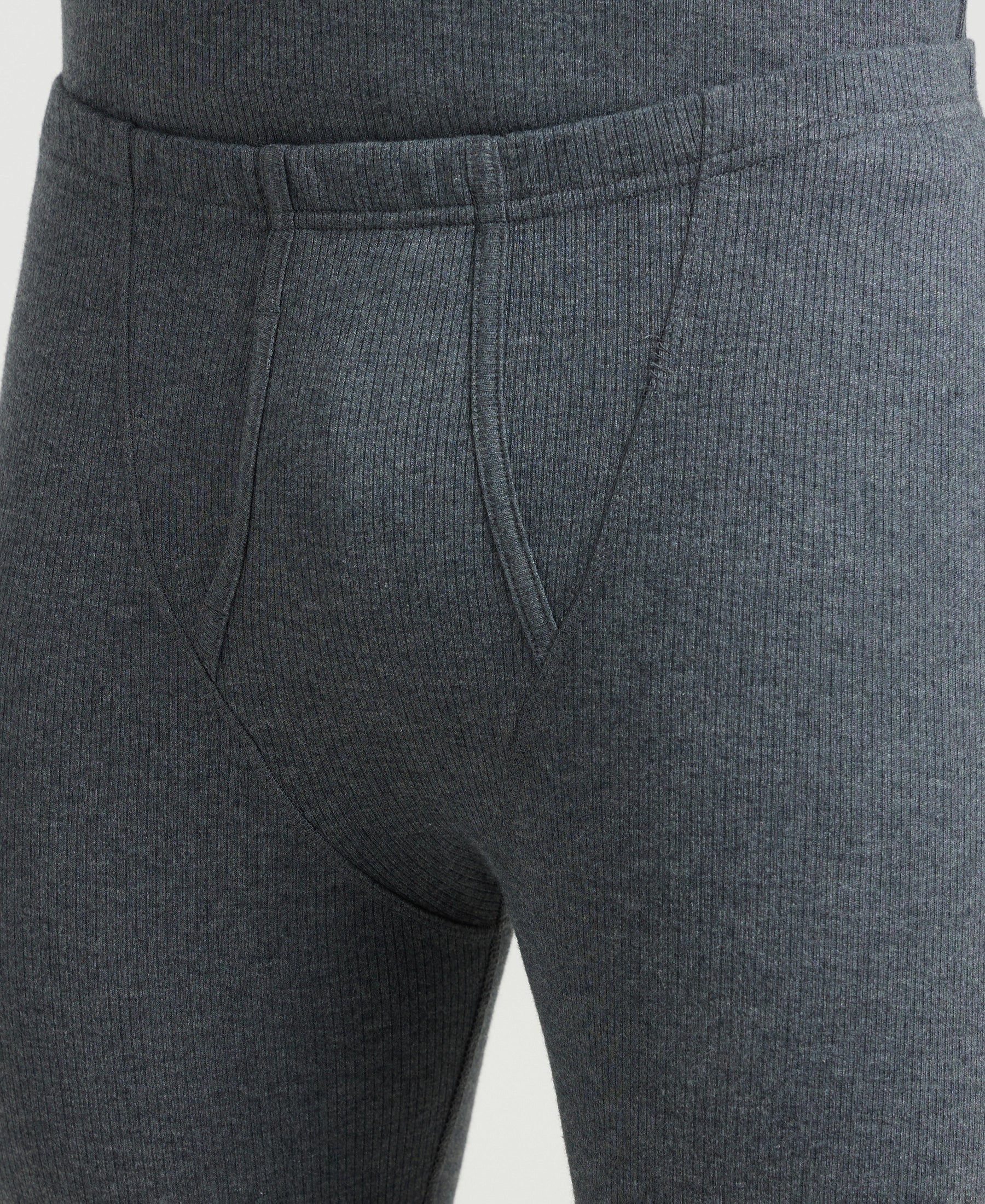Extra Warmth Super Combed Cotton Rich Full Sleeve Thermal Set with StayWarm Technology - Charcoal Melange - Image 8