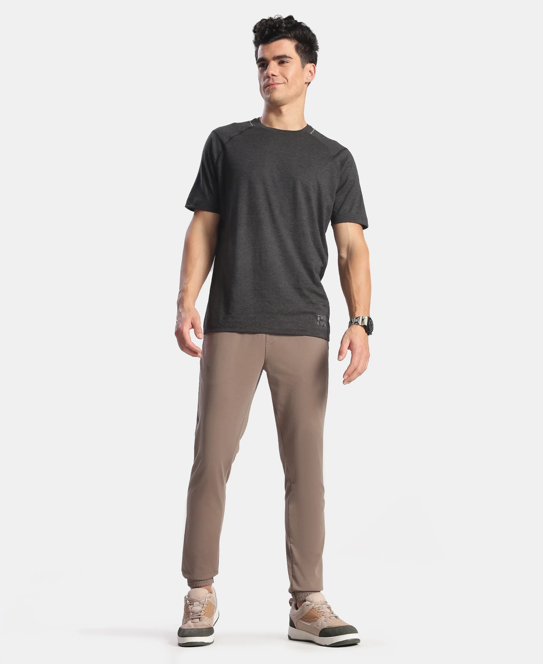 Super Combed Cotton Rich Jogger with StayFresh Treatment - Dark Khaki - Image 4