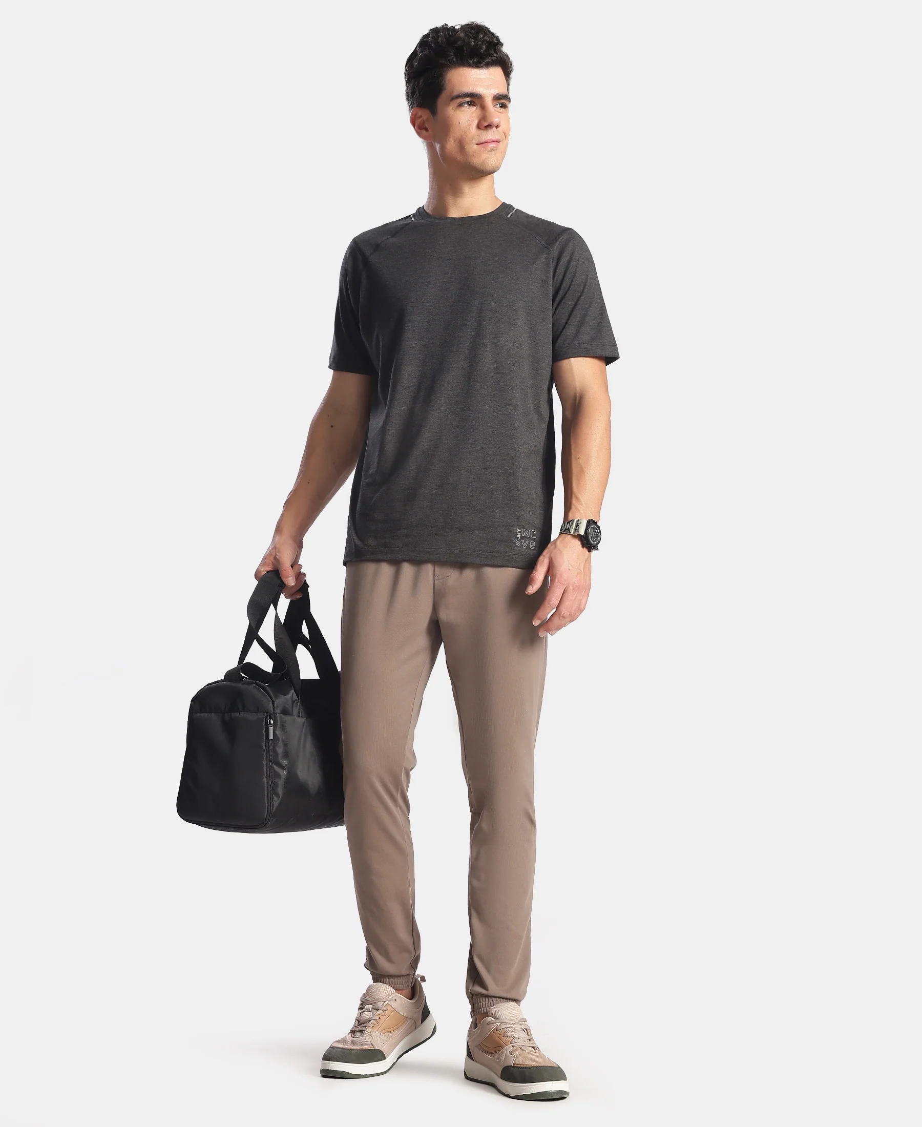 Super Combed Cotton Rich Jogger with StayFresh Treatment - Dark Khaki - Image 6