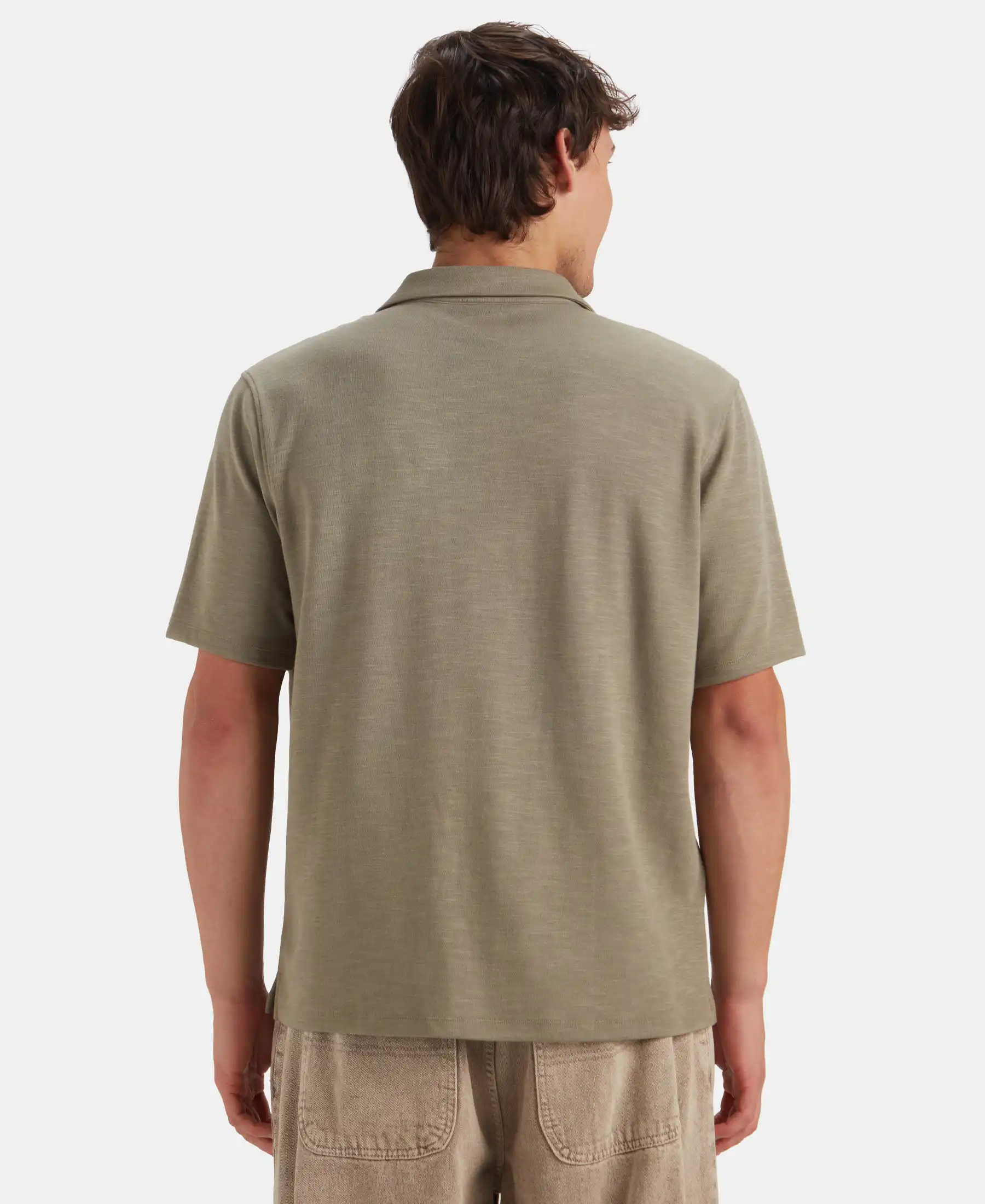 Super Combed Cotton Rich Knit Shirt - Vetiver - Image 3