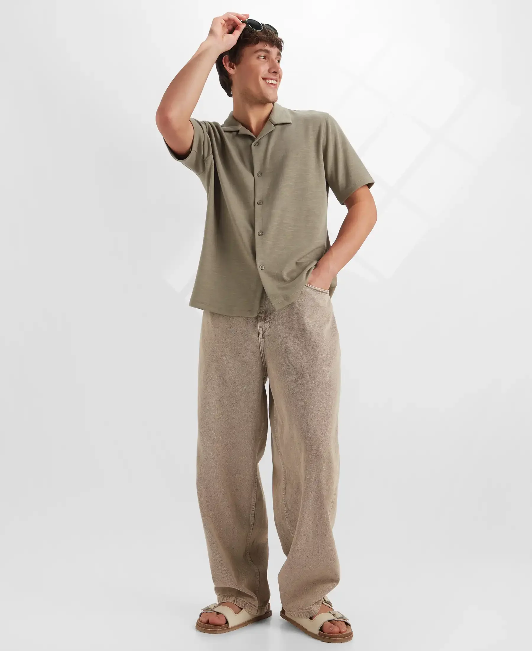 Super Combed Cotton Rich Knit Shirt - Vetiver - Image 6