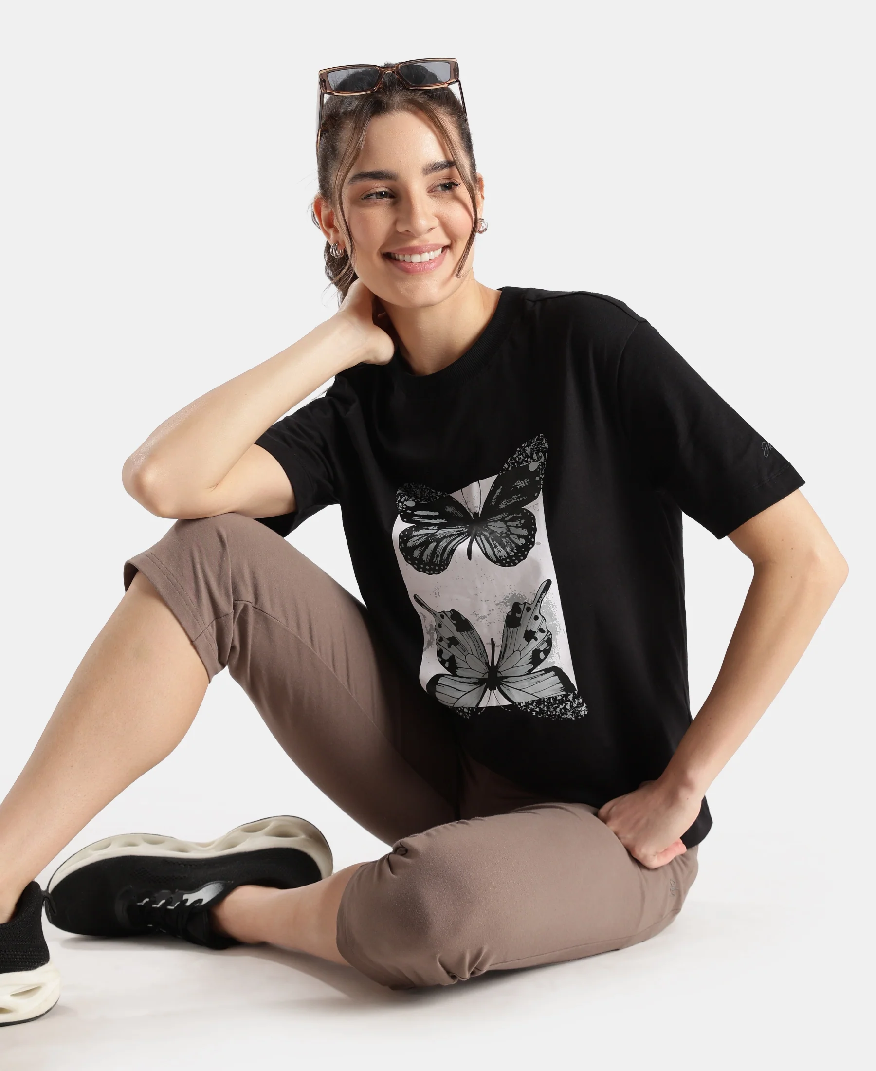 Super Combed Cotton Rich Oversized Printed T-Shirt - Black - Image 5
