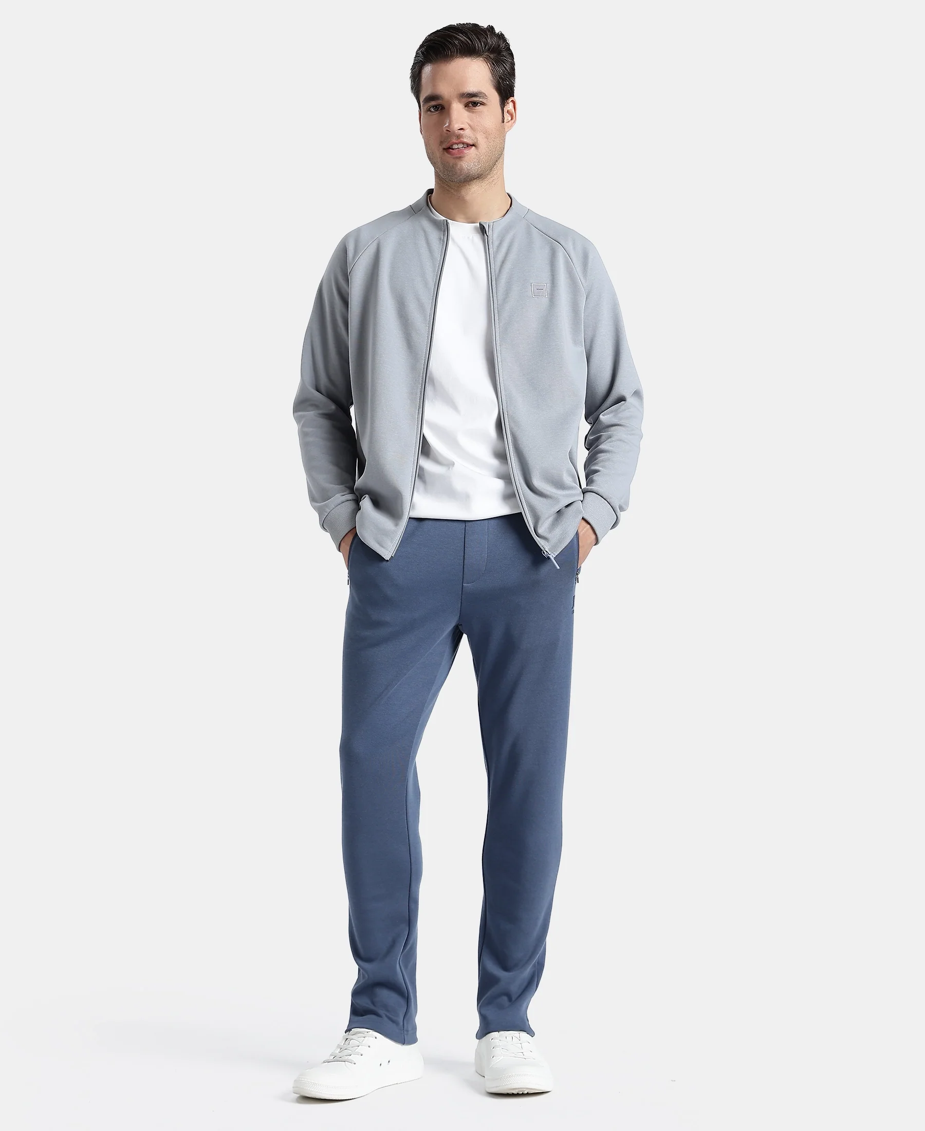 Super Combed Cotton Rich Pique Fabric Jacket with Ribbed Cuffs - Weathervane - Image 4