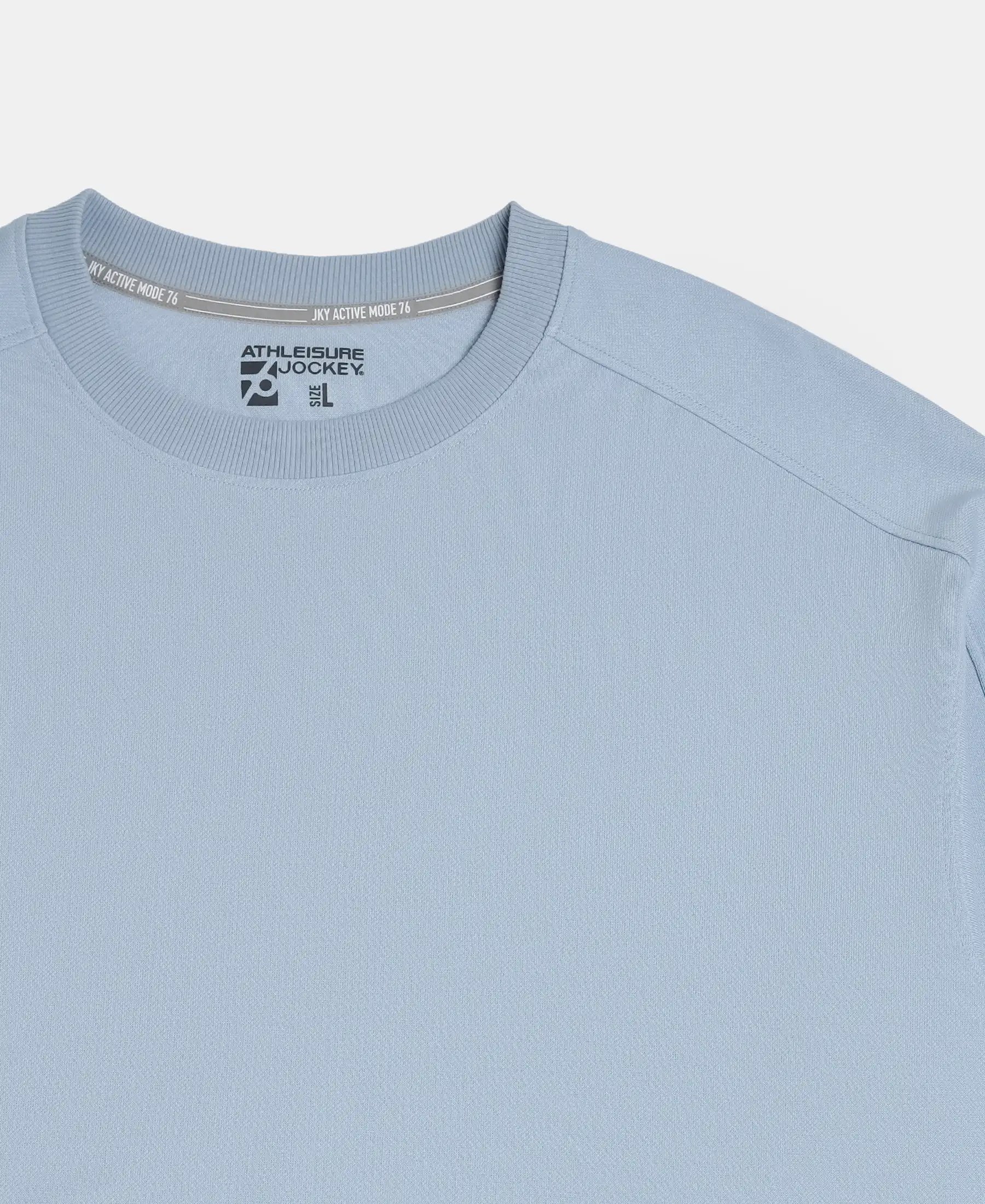Super Combed Cotton Rich Pique Sweatshirt With Ribbed Cuffs - Soft Chambray - Image 9