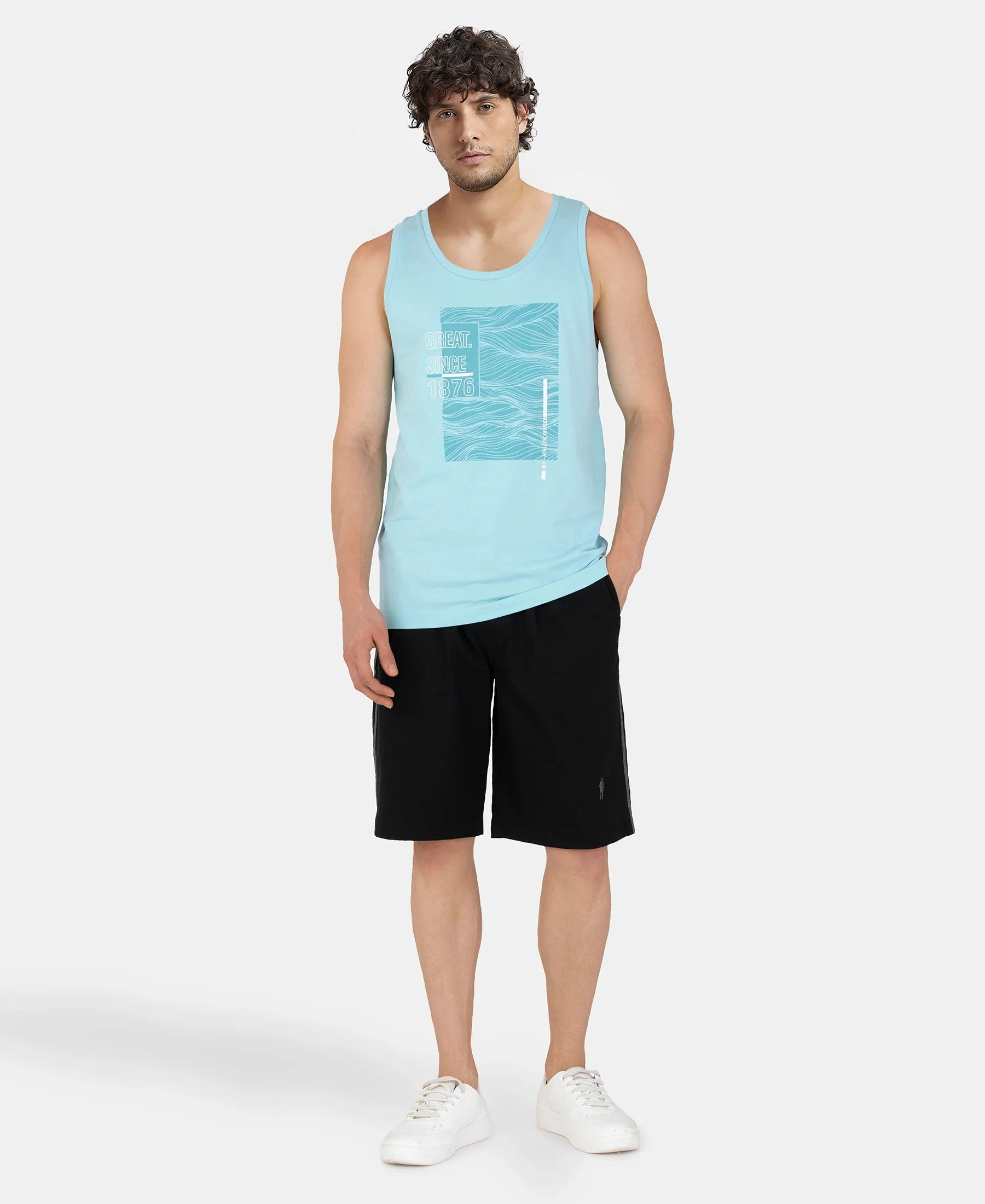 Super Combed Cotton Rich Graphic Printed Tank Top - Sea Angel - Image 4