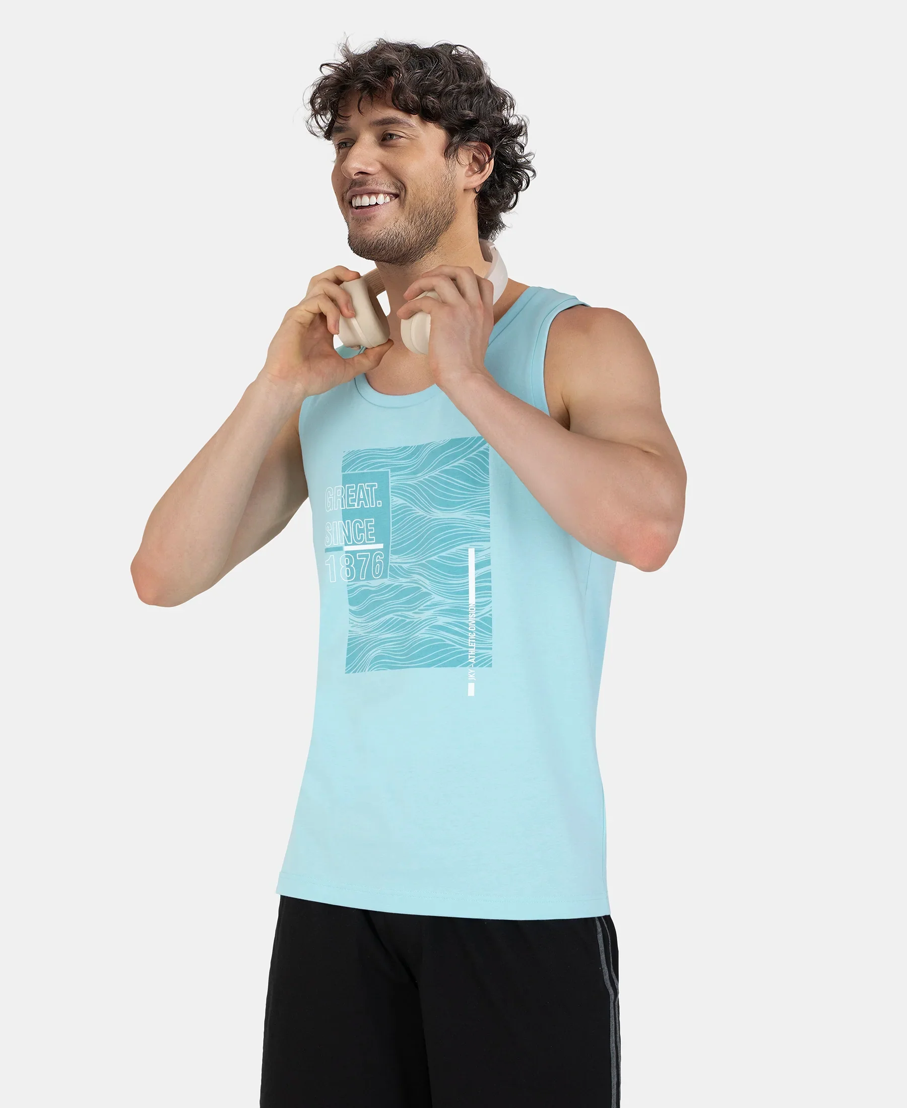 Super Combed Cotton Rich Graphic Printed Tank Top - Sea Angel - Image 5