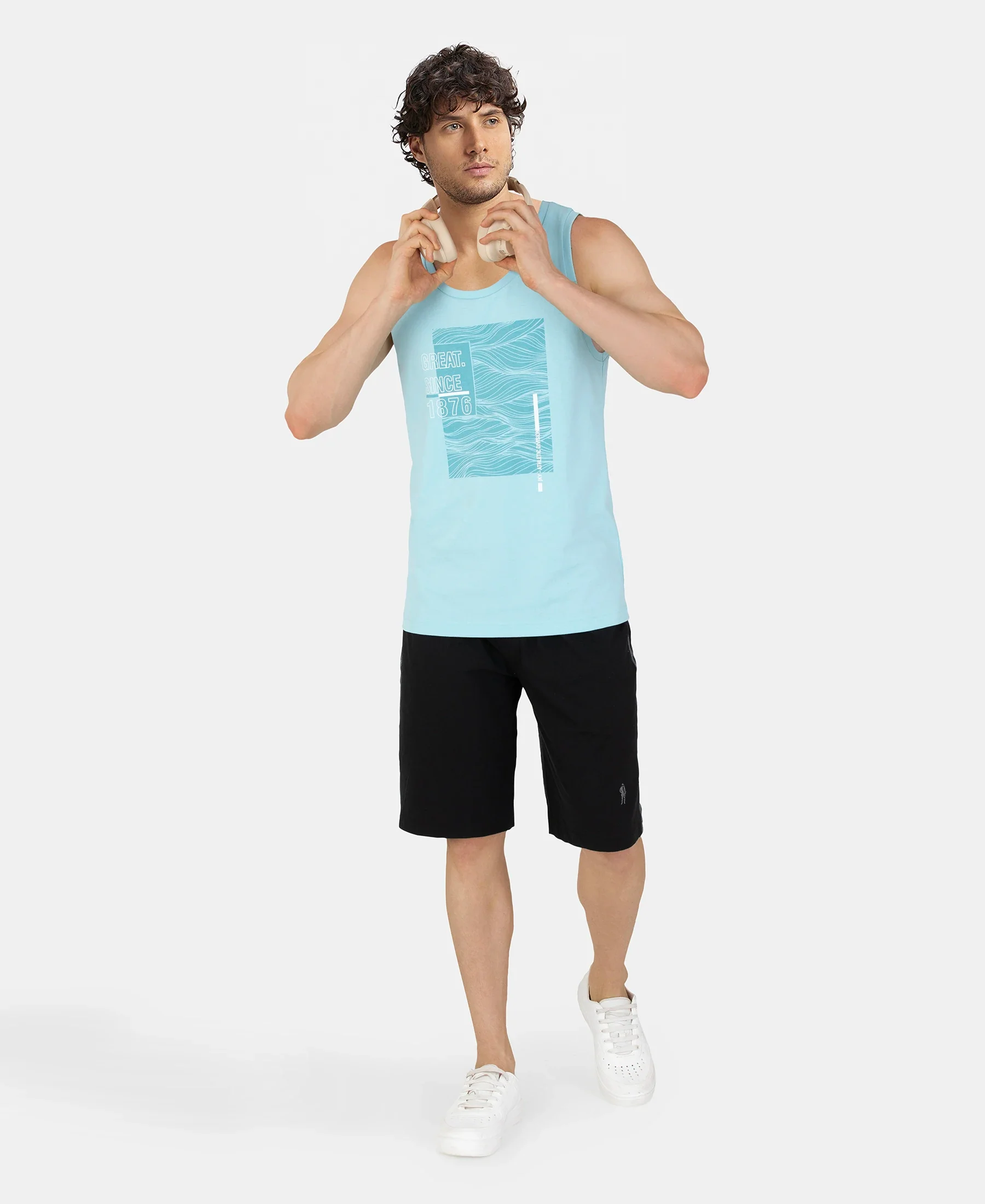 Super Combed Cotton Rich Graphic Printed Tank Top - Sea Angel - Image 6
