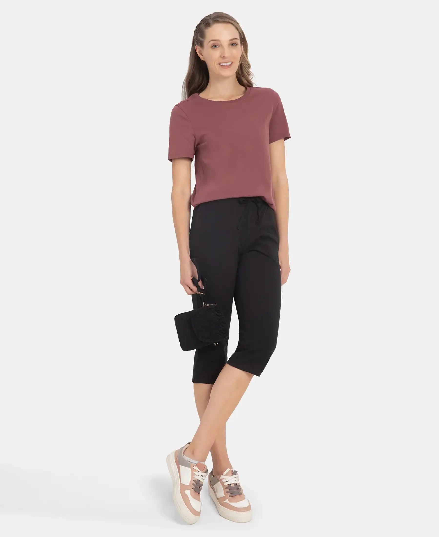 Super Combed Cotton Rich Relaxed Fit Solid Curved Hem Styled Half Sleeve T-Shirt - Wild Ginger - Image 6