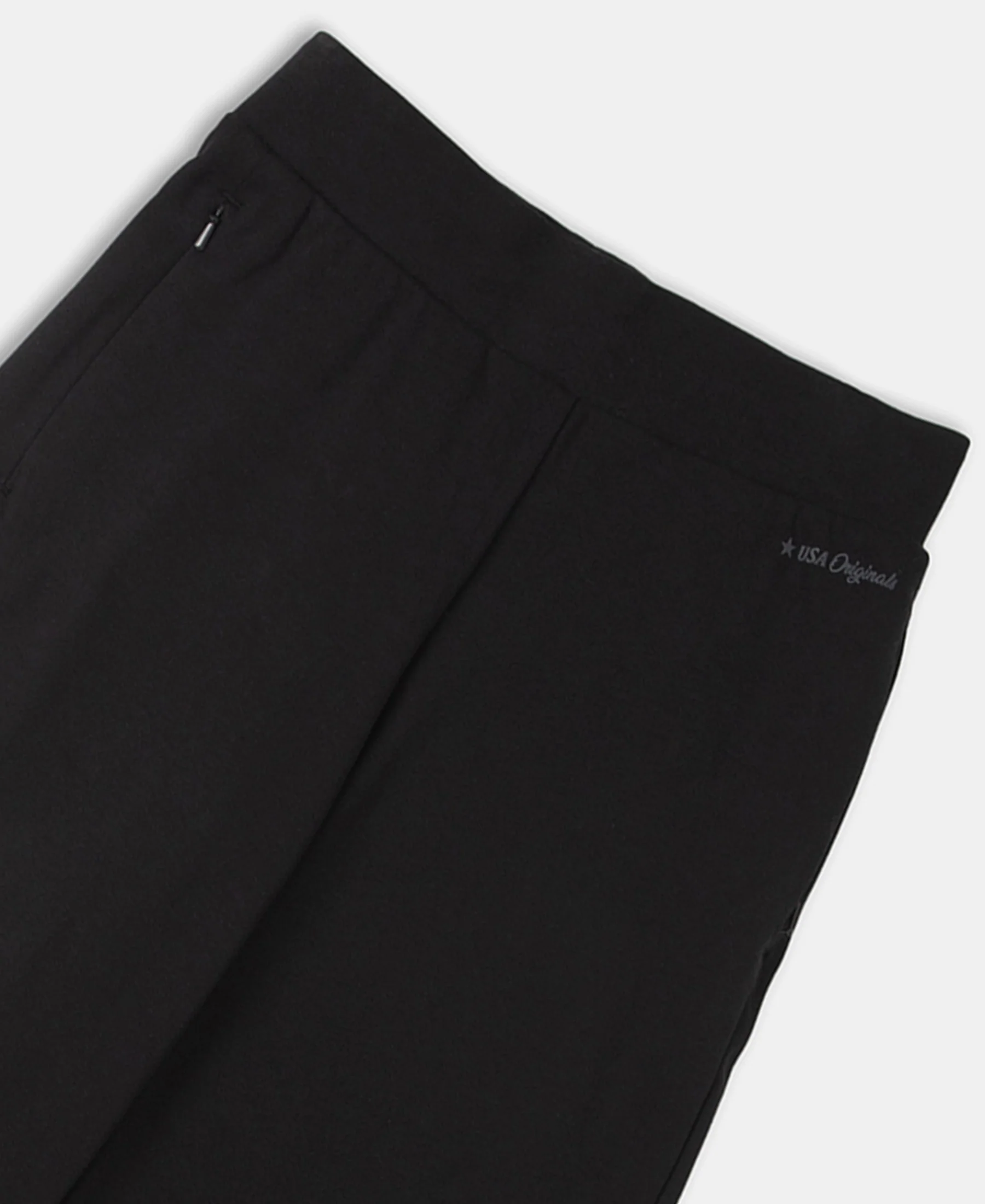 Super Combed Cotton Rich Relaxed Fit Wide Leg Pants with Zipper Pockets - Black - Image 7