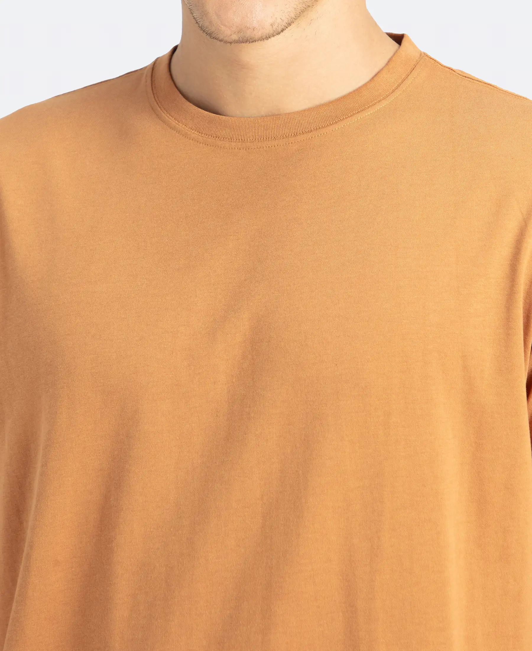 Super Combed Cotton Rich Round Neck Half Sleeve T-Shirt - Brown Sugar - Image 7