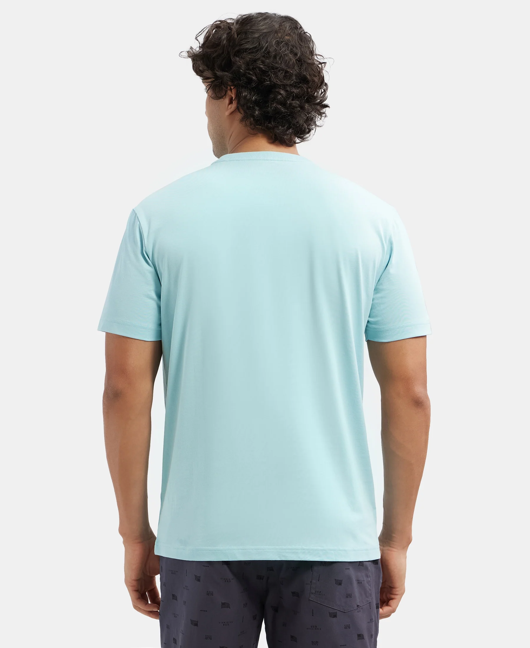 Super Combed Cotton Rich Round Neck Half Sleeve T-Shirt - Sea Angel - Image 3