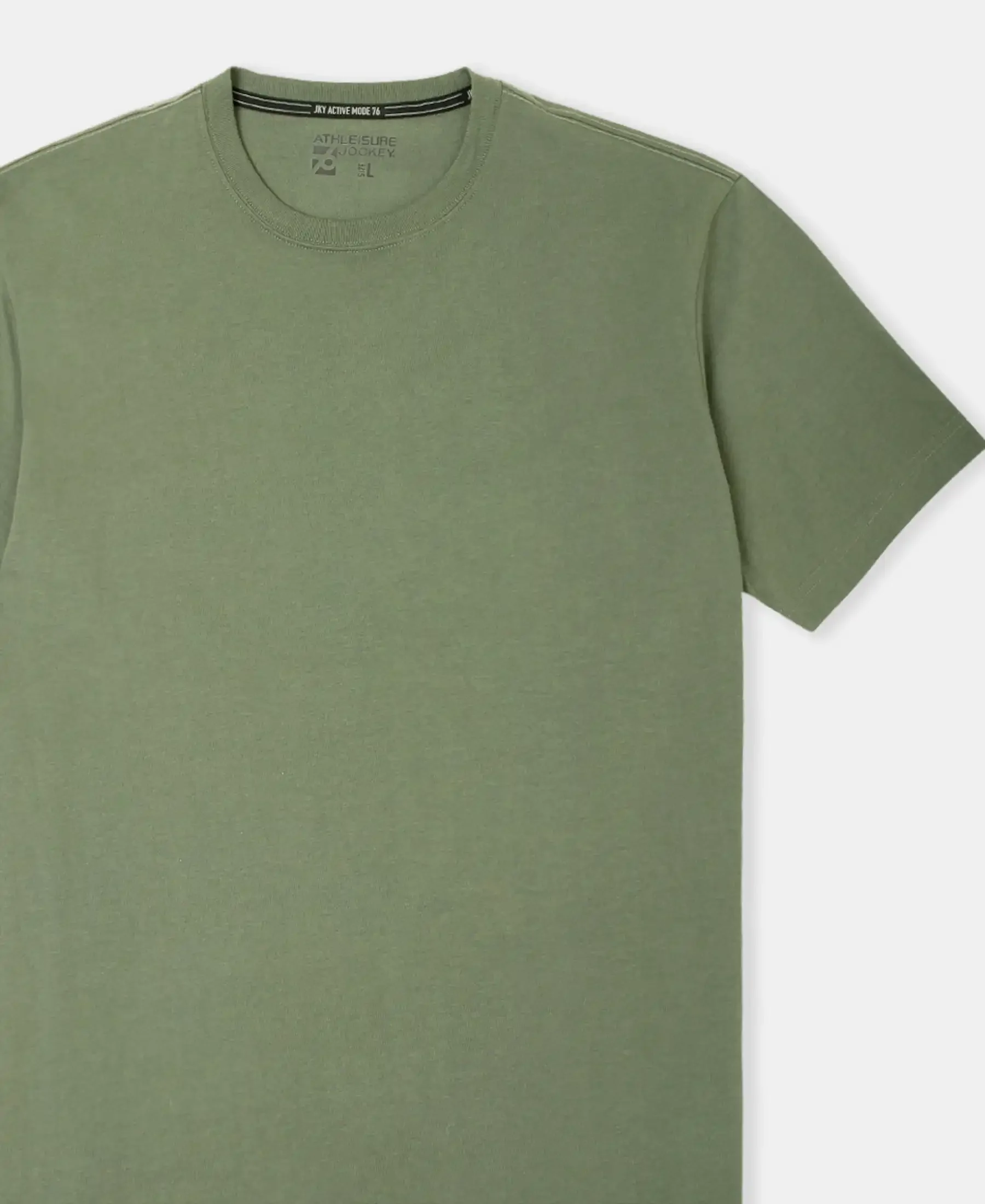 Super Combed Cotton Rich Round Neck Half Sleeve T-Shirt - Thyme - Image 9