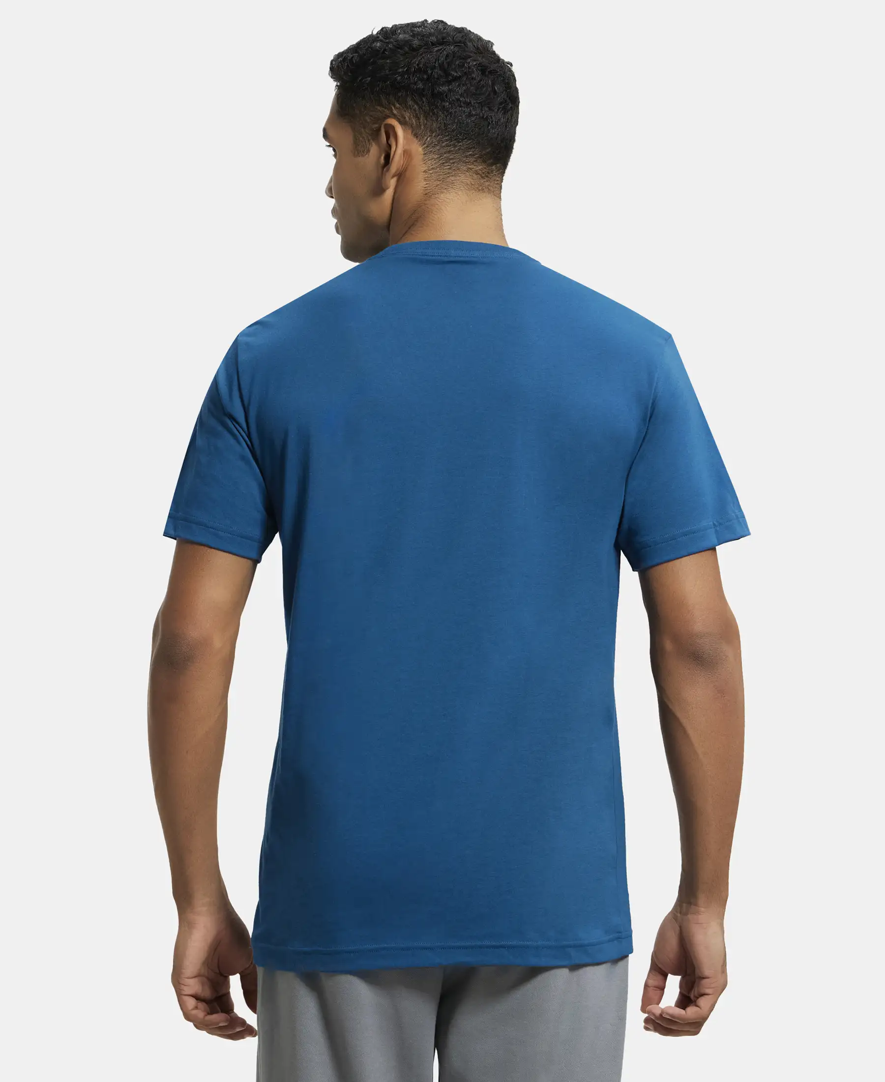 Super Combed Cotton Rich Round Neck Half Sleeve T-Shirt - Wine Tasting & Seaport Teal (Pack of 2) - Image 7