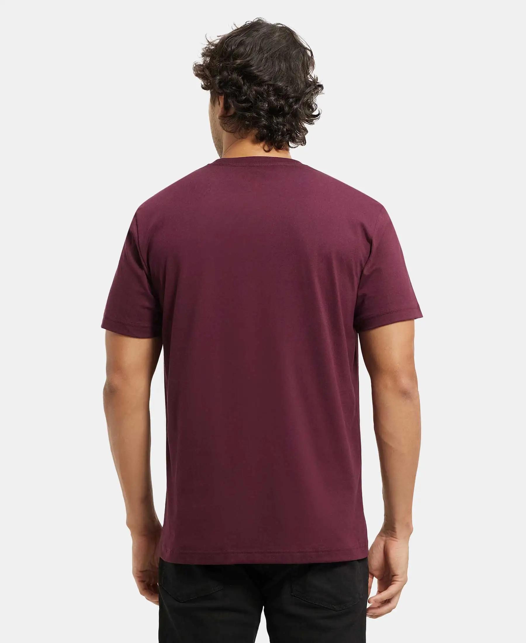 Super Combed Cotton Rich Round Neck Half Sleeve T-Shirt - Wine Tasting & Seaport Teal (Pack of 2) - Image 8