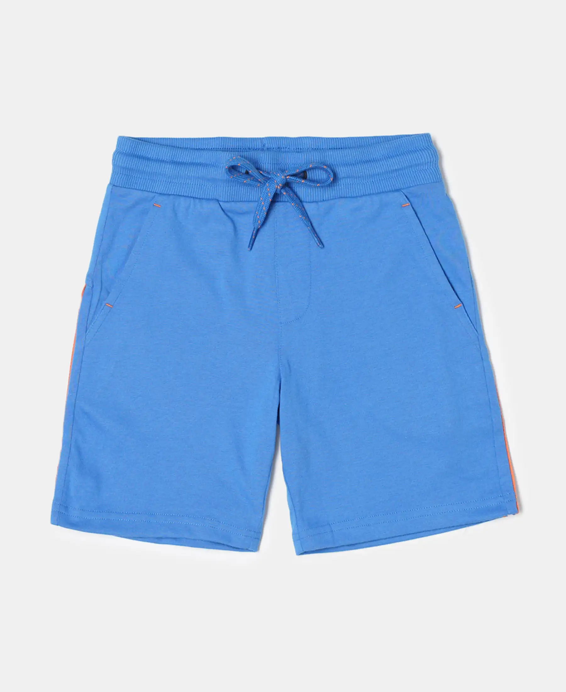 Boy's Super Combed Cotton Rich Shorts with Contrast Side Taping - Palace Blue