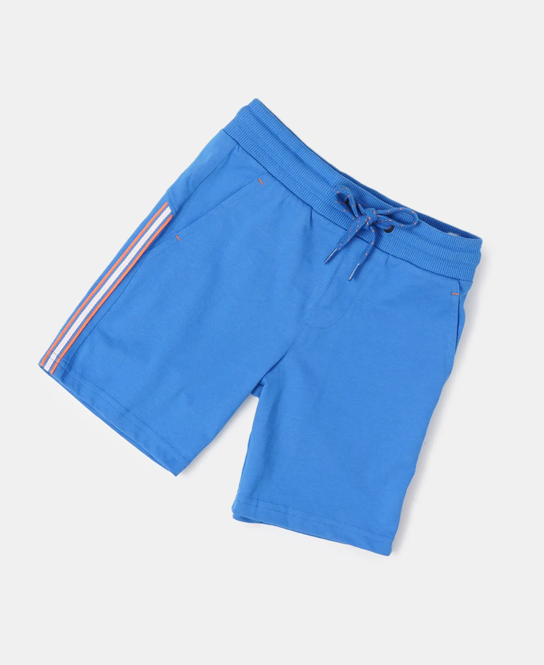 Boy's Super Combed Cotton Rich Shorts with Contrast Side Taping - Palace Blue - Image 5
