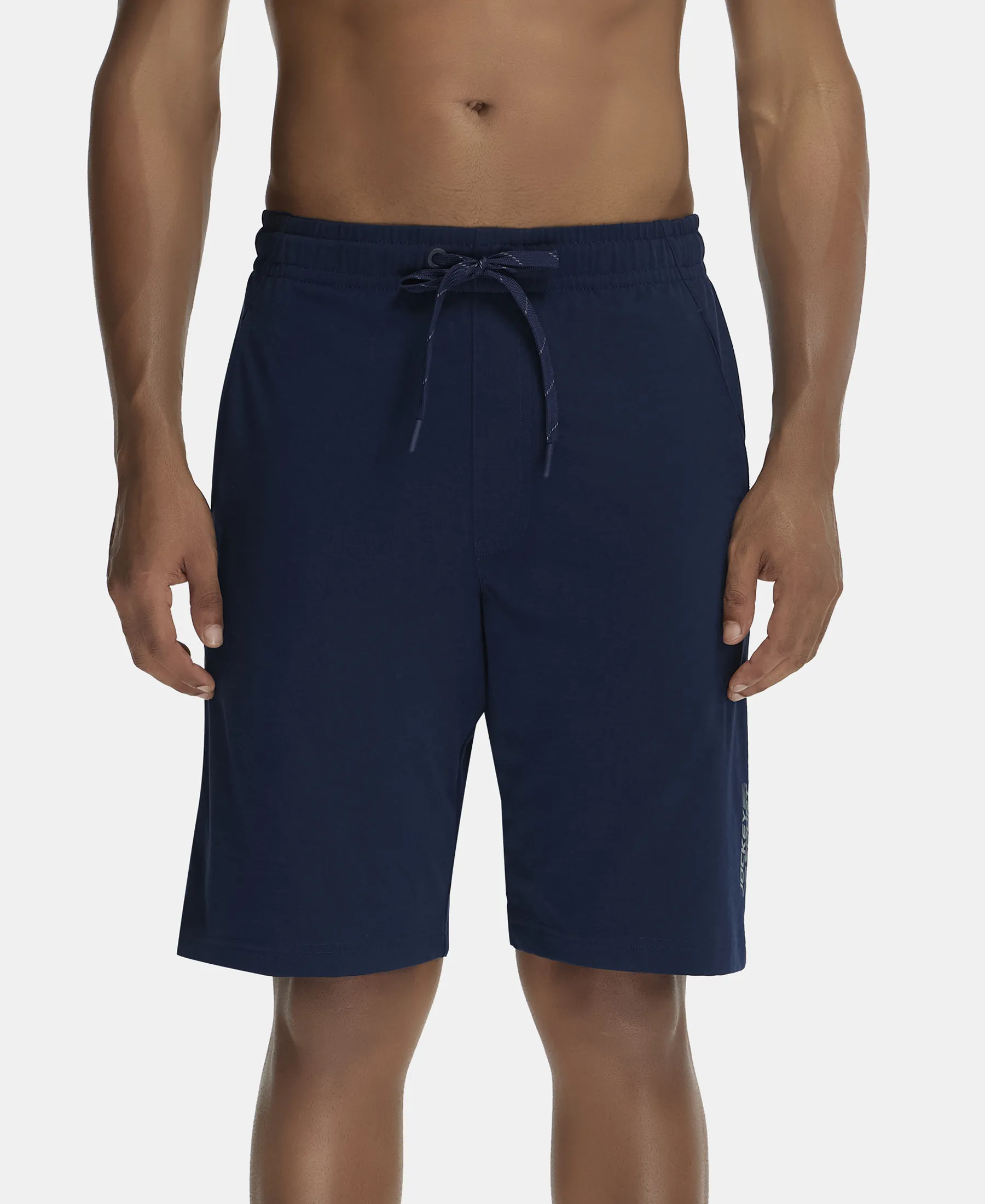 Super Combed Cotton Rich Shorts with StayFresh Treatment - Navy